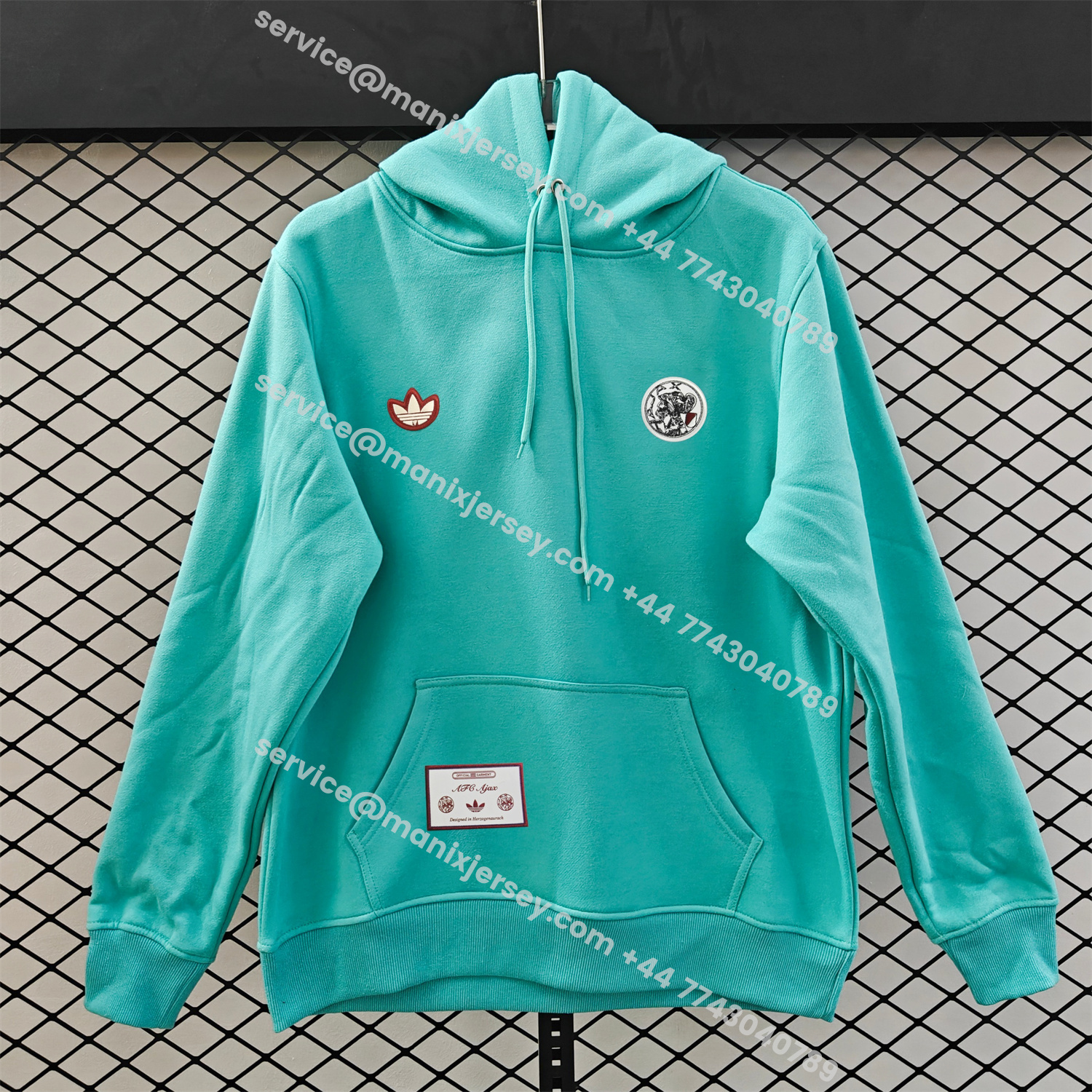 ManixJersey.com | Ajax 25-26 Originals Terrace Icon Unisex Pullover Hoodie -Customize Name, Number and Patch | Worldwide Shipping