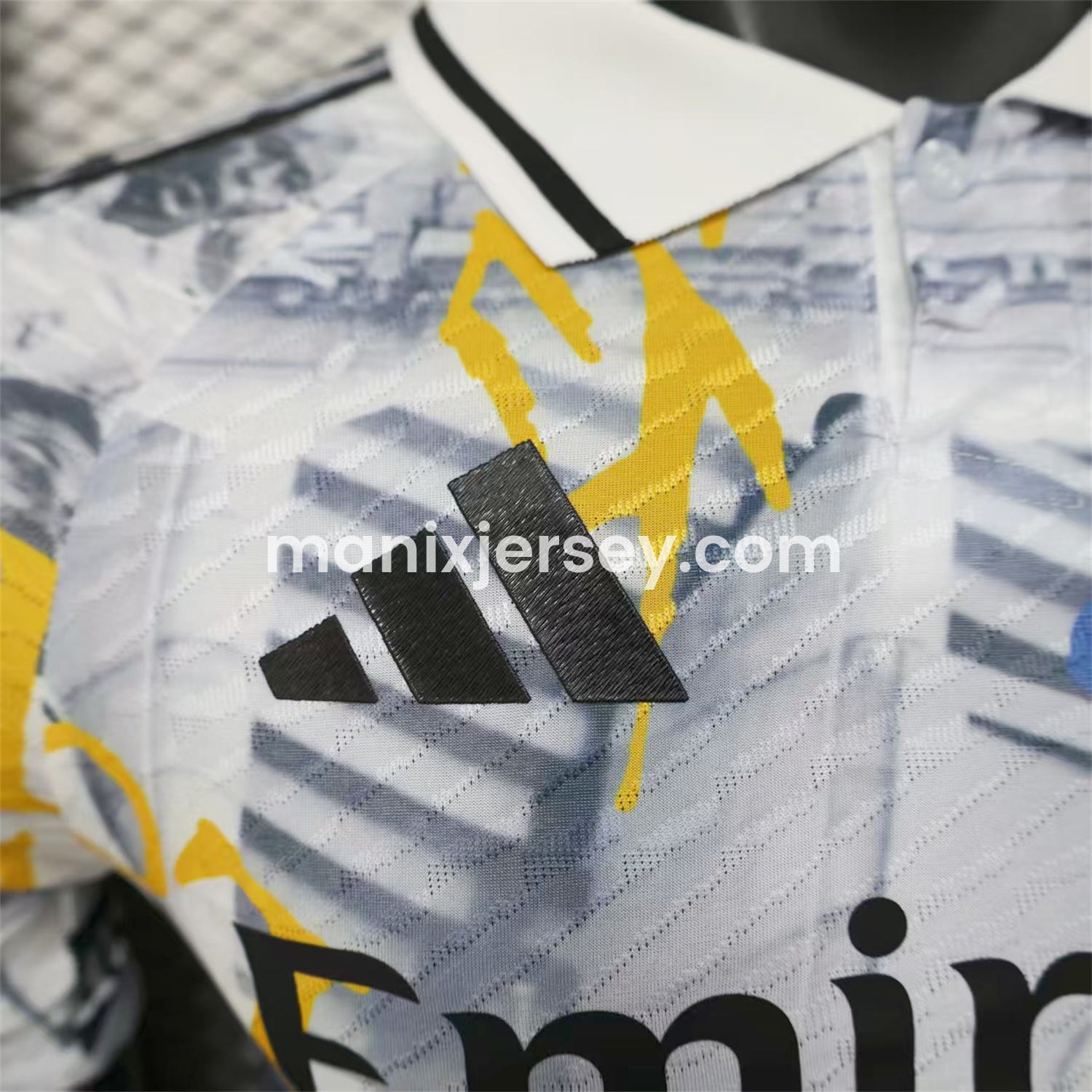 ManixJersey.com | Real Madrid 25-26 Capture Of Camp Nou POLO White Special Jersey - Player Version -Customize Name, Number and Patch | Worldwide Shipping