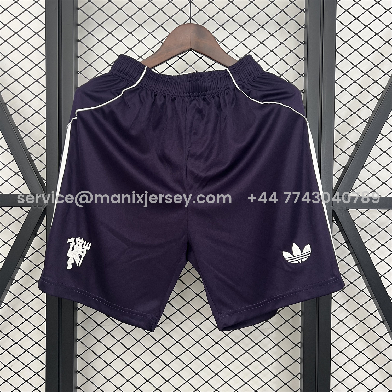 ManixJersey.com | Manchester United 25-26 Away Purple Shorts - Fans Version -Customize Name, Number and Patch | Worldwide Shipping
