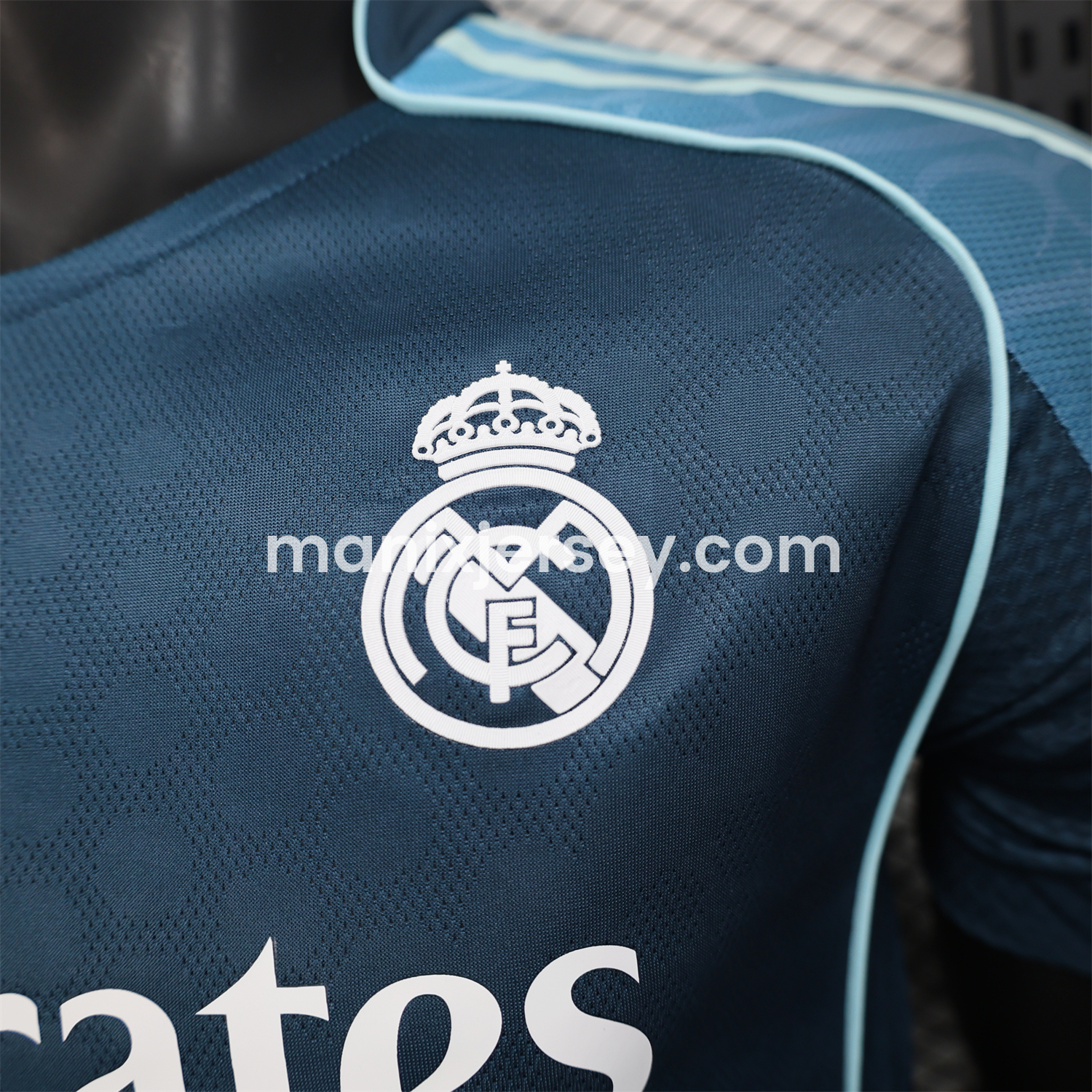ManixJersey.com | Real Madrid 25-26 Blue Gradient Jersey with RMFC Pattern - Player Version -Customize Name, Number and Patch | Worldwide Shipping