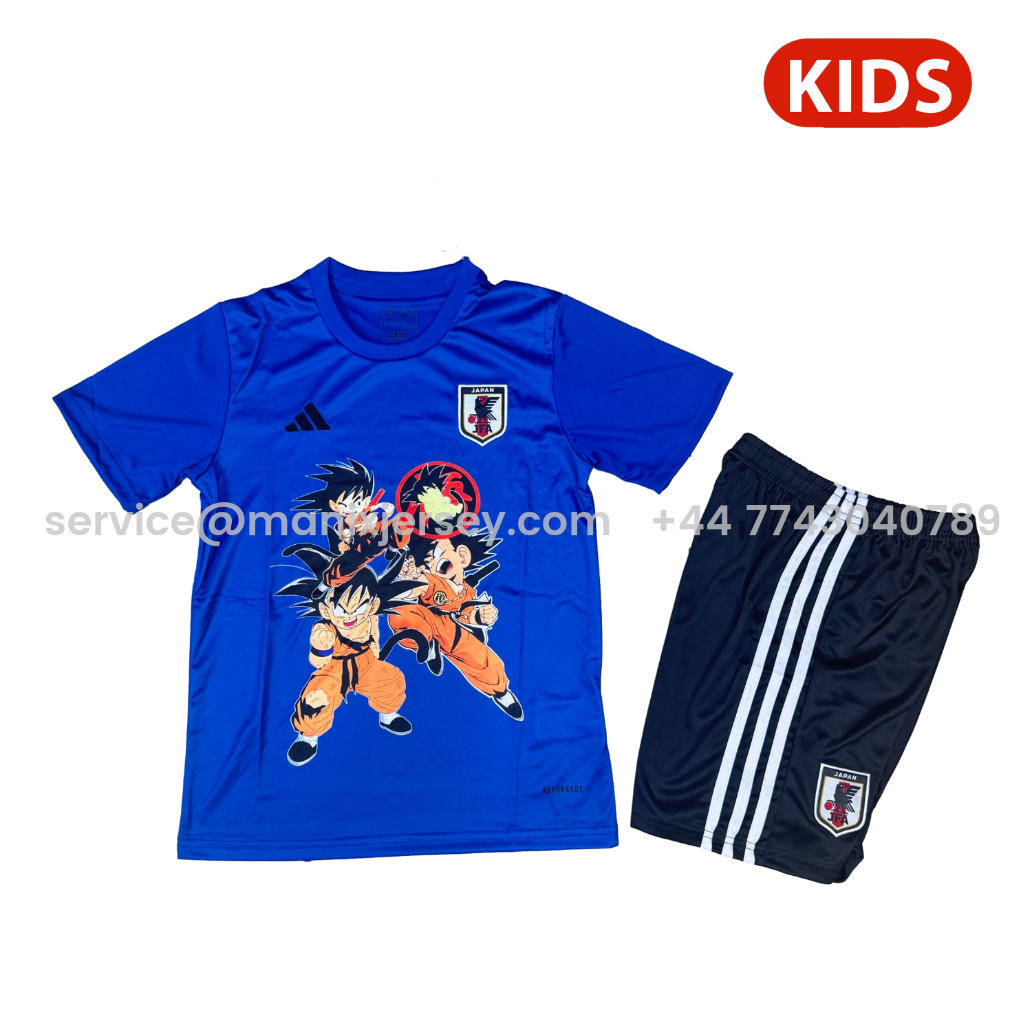 ManixJersey.com | Japan 25-26 Dragon Ball Son Goku And Shenron Blue Special Kids Kit -Customize Name, Number and Patch | Worldwide Shipping