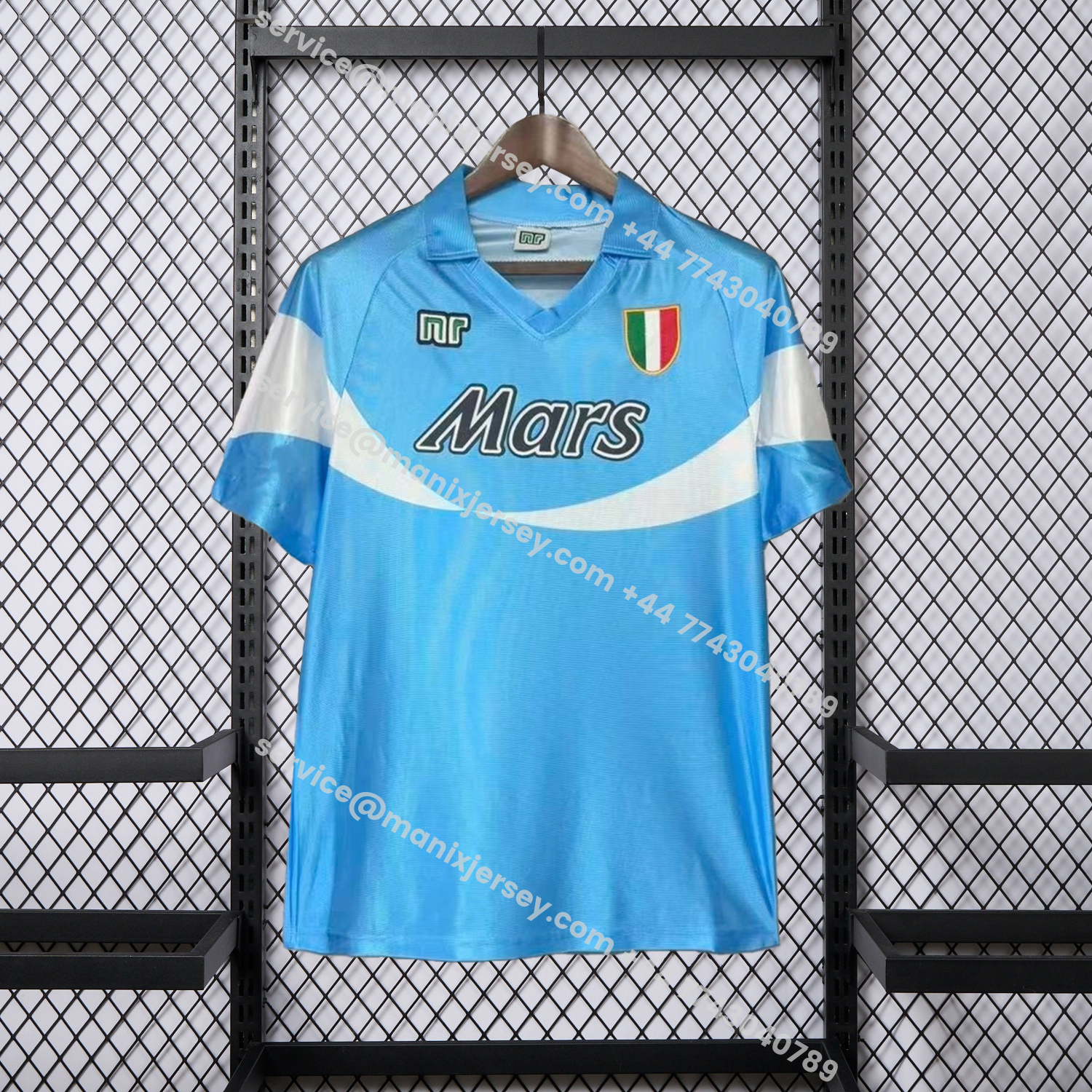 ManixJersey.com | Retro Napoli 1990-91 Home 2 Sky Blue And White Jersey -Customize Name, Number and Patch | Worldwide Shipping