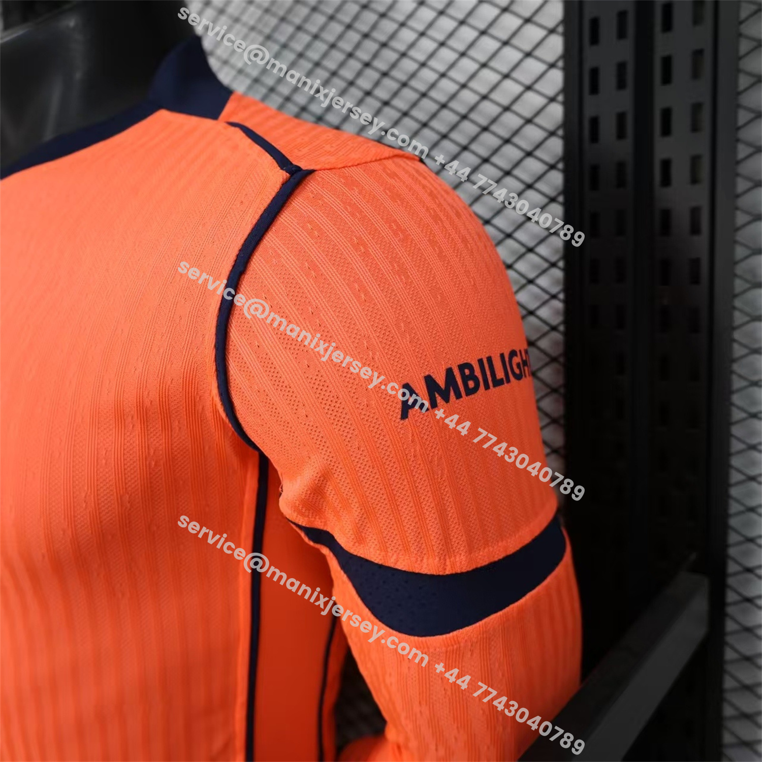 ManixJersey.com | Barcelona 25-26 Third Orange Long Sleeves Jersey - Player Version -Customize Name, Number and Patch | Worldwide Shipping