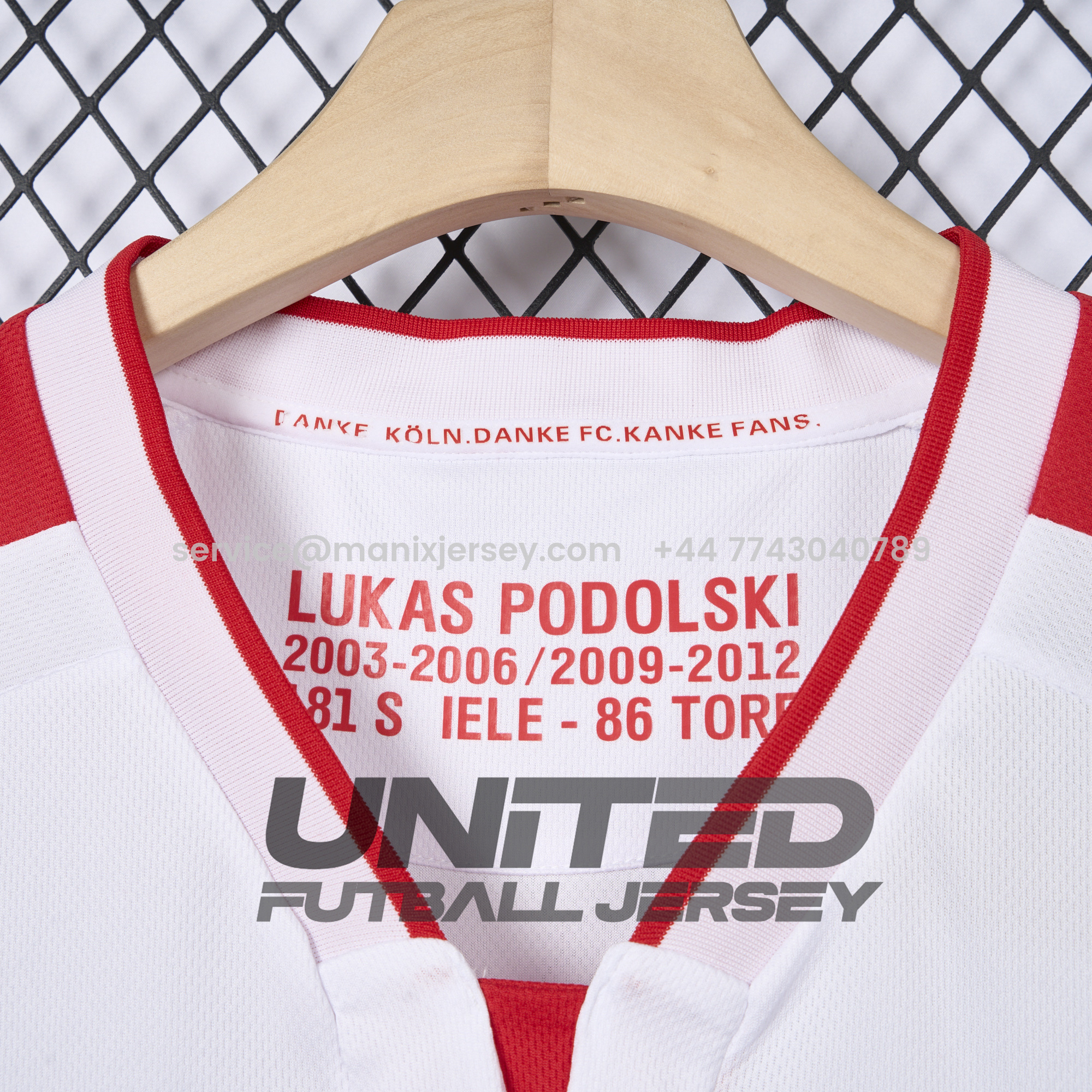 ManixJersey.com | K-O-L-N 24-25 Podolski Special Edition Jersey - Fans Version -Customize Name, Number and Patch | Worldwide Shipping