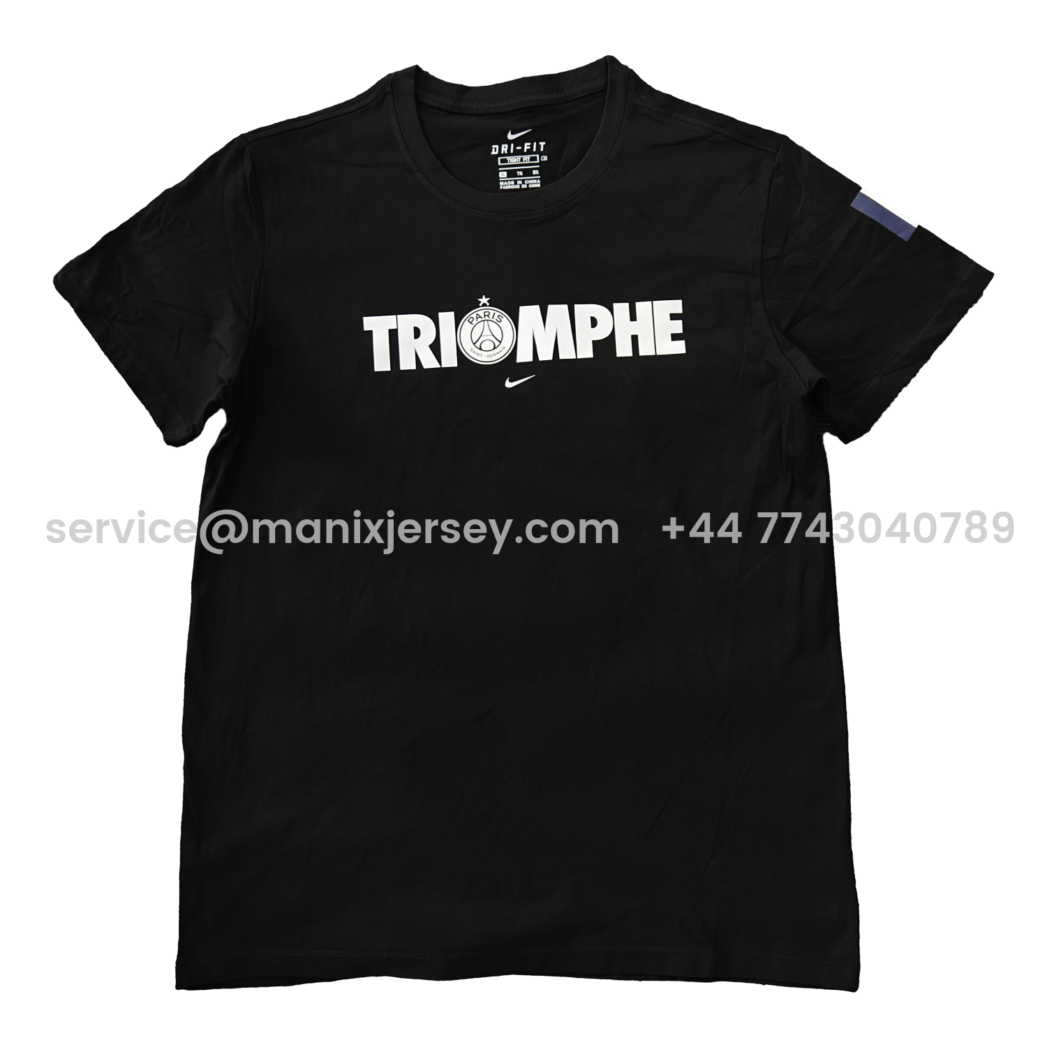 ManixJersey.com | Paris Saint-Germain PSG 2025 Champions League Commemorative Black T-shirt -Customize Name, Number and Patch | Worldwide Shipping