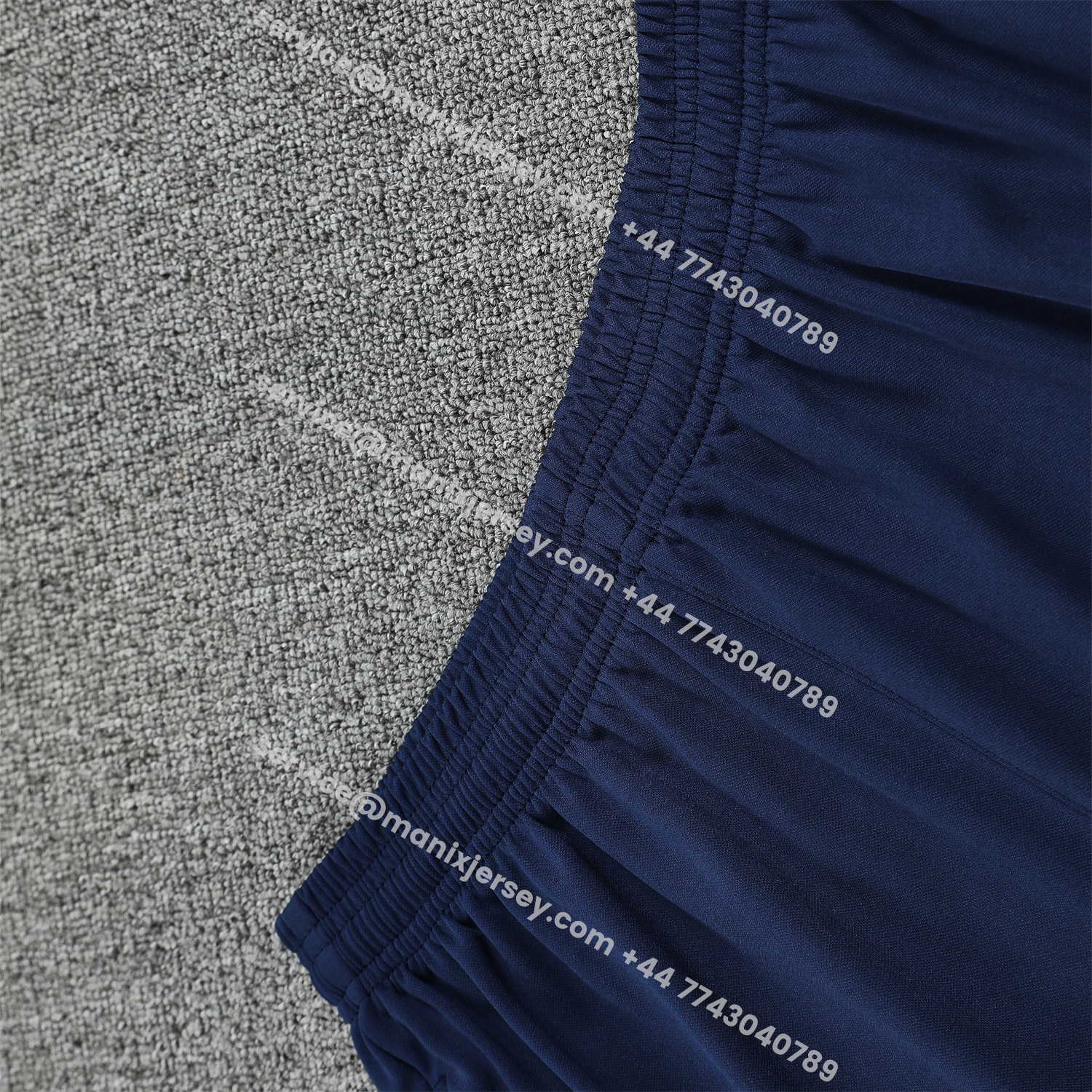 ManixJersey.com | Paris Saint-Germain PSG 25-26 Short-Sleeve Training Set - Blue Top & Deep Blue Shorts -Customize Name, Number and Patch | Worldwide Shipping