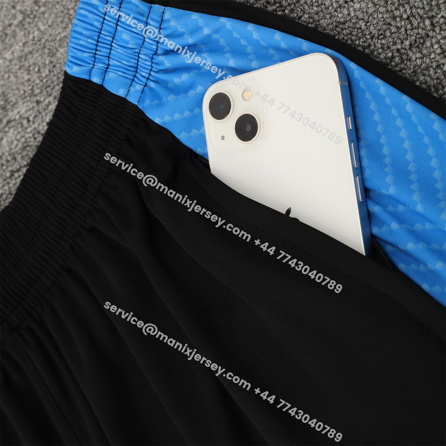 ManixJersey.com | Napoli 25-26 Vest Training Set - Black Mecha Vest & Black Shorts -Customize Name, Number and Patch | Worldwide Shipping