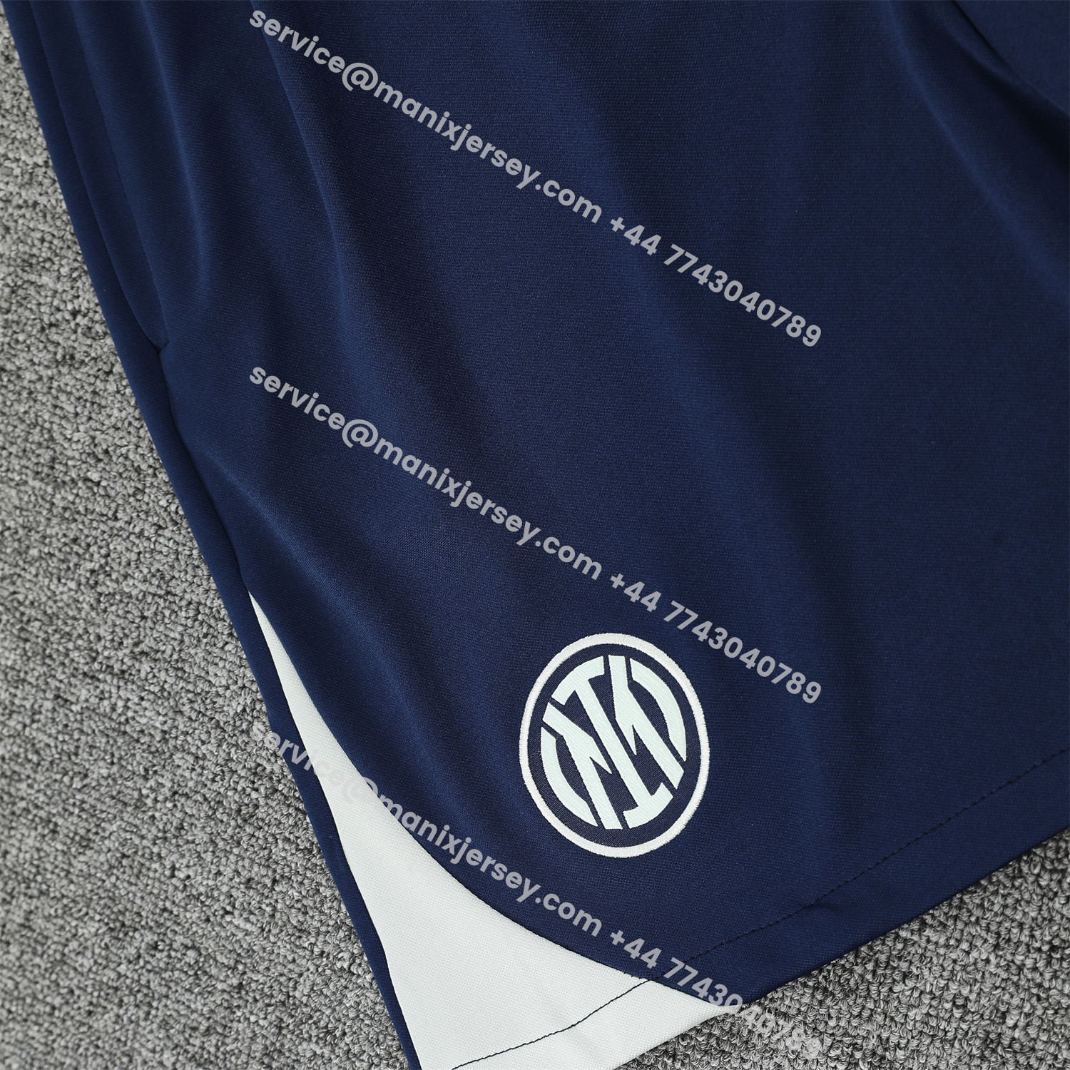 ManixJersey.com | Inter Milan 25-26 Vest Training Set - White Vest & Blue Shorts -Customize Name, Number and Patch | Worldwide Shipping