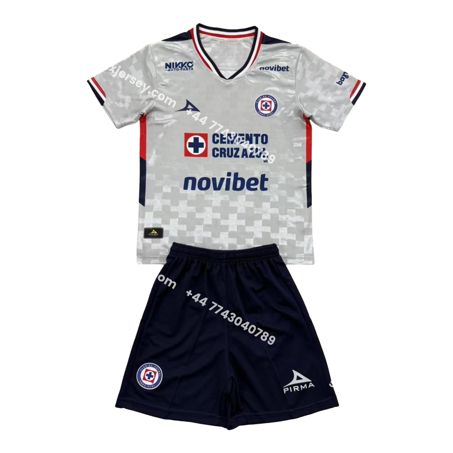 ManixJersey.com | Cruz Azul 25-26 Away Blue Men's Adult Jersey Set - Fans Version -Customize Name, Number and Patch | Worldwide Shipping