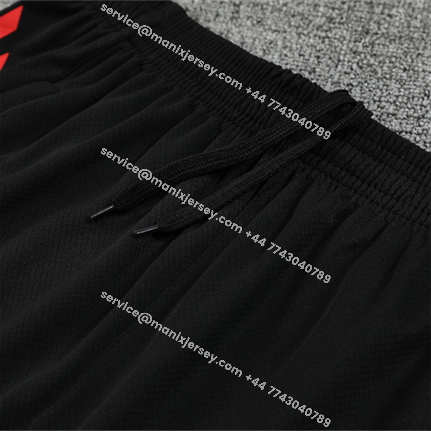ManixJersey.com | Arsenal 25-26 Kids Short-Sleeve Training Set - Red Top & Black Shorts -Customize Name, Number and Patch | Worldwide Shipping