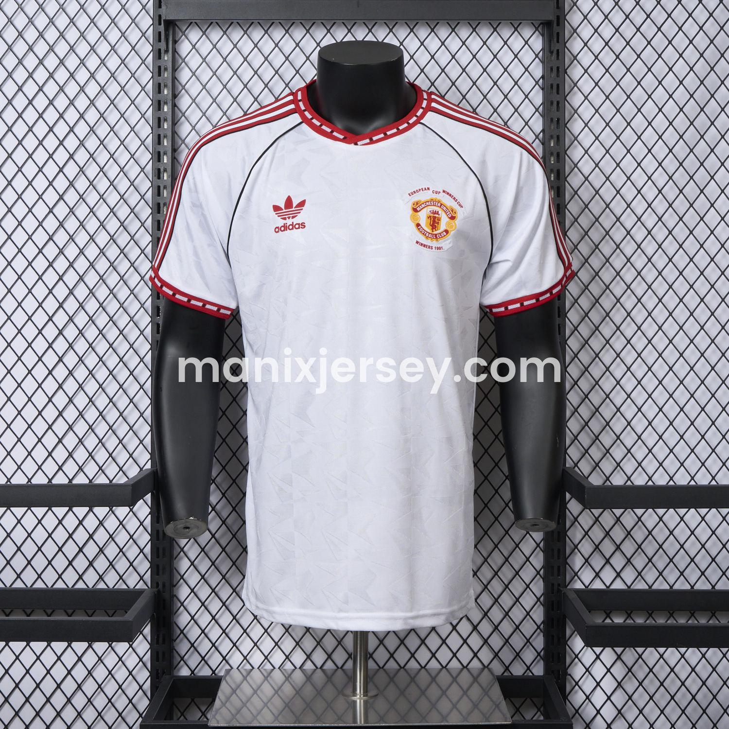 ManixJersey.com | Retro Manchester United 1991 Third Remake Jersey - European Cup Winners' Cup Winners - Player Version -Customize Name, Number and Patch | Worldwide Shipping