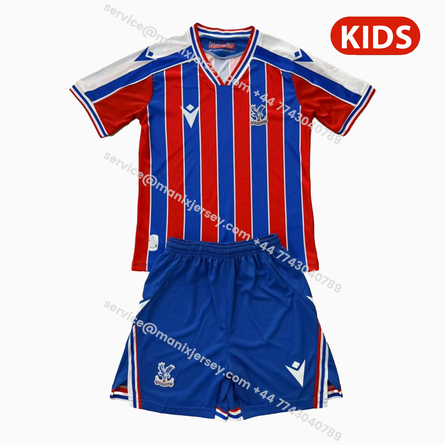 ManixJersey.com | Crystal Palace 25-26 Home Kids Kit -Customize Name, Number and Patch | Worldwide Shipping
