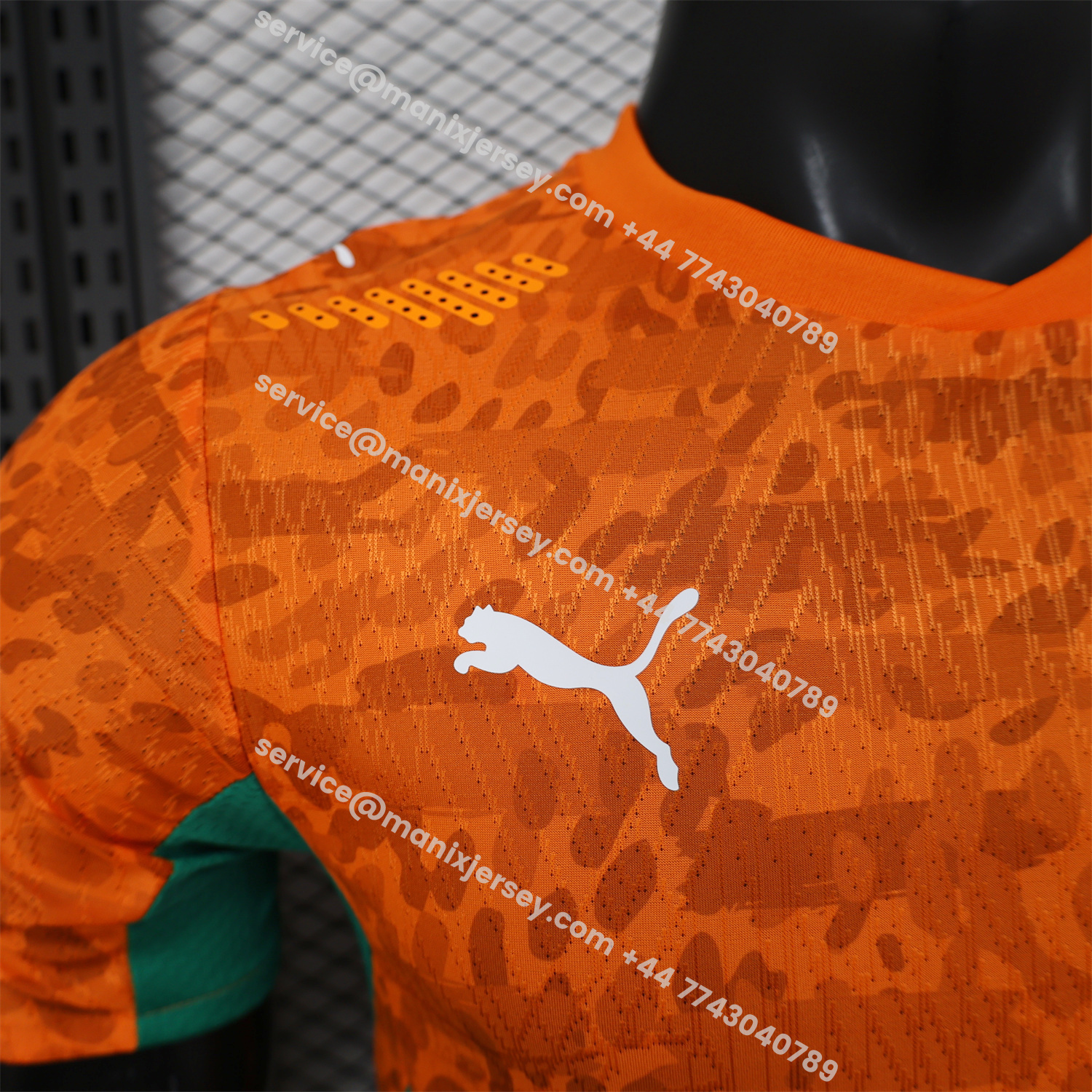 ManixJersey.com | Ivory Coast 2026 Home Orange Jersey - Player Version -Customize Name, Number and Patch | Worldwide Shipping