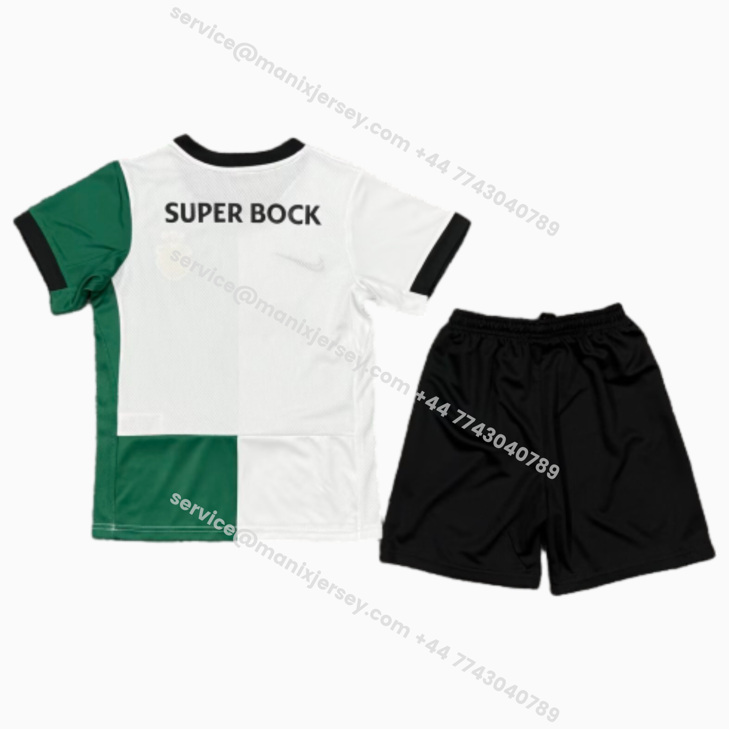 ManixJersey.com | Sporting CP 25-26 Green And White Special Kids Kit -Customize Name, Number and Patch | Worldwide Shipping
