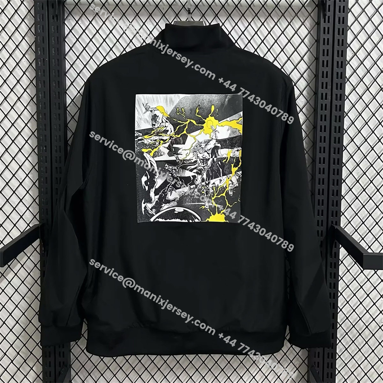 ManixJersey.com | Real Madrid 25-26 Windbreaker Jacket - Black -Customize Name, Number and Patch | Worldwide Shipping