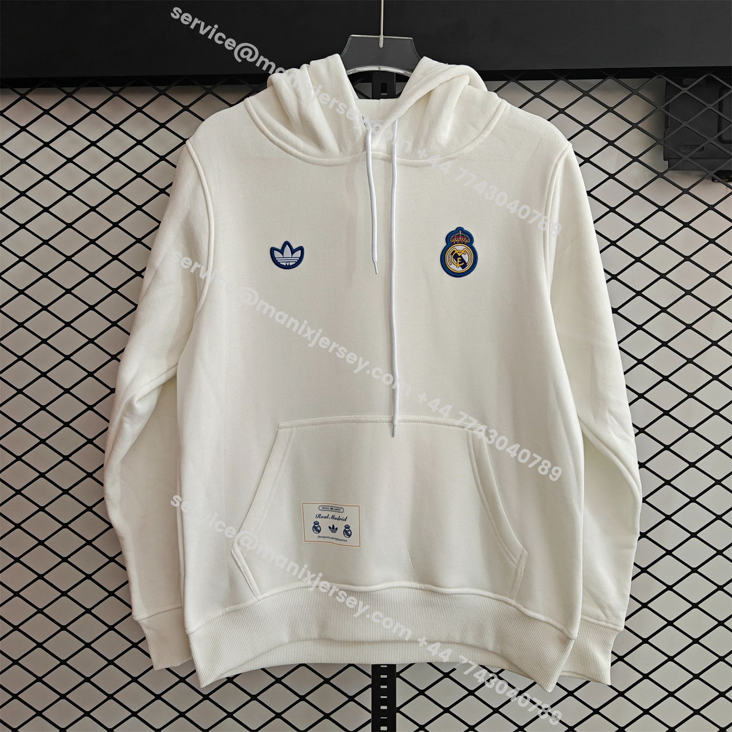 ManixJersey.com | Real Madrid 25-26 Originals Terrace Icon Unisex Pullover Hoodie -Customize Name, Number and Patch | Worldwide Shipping