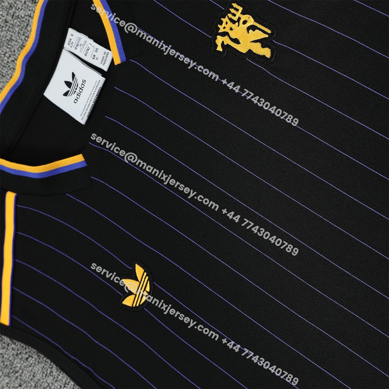 ManixJersey.com | Manchester United 25-26 Vest Training Set - Black Top & Black Shorts -Customize Name, Number and Patch | Worldwide Shipping