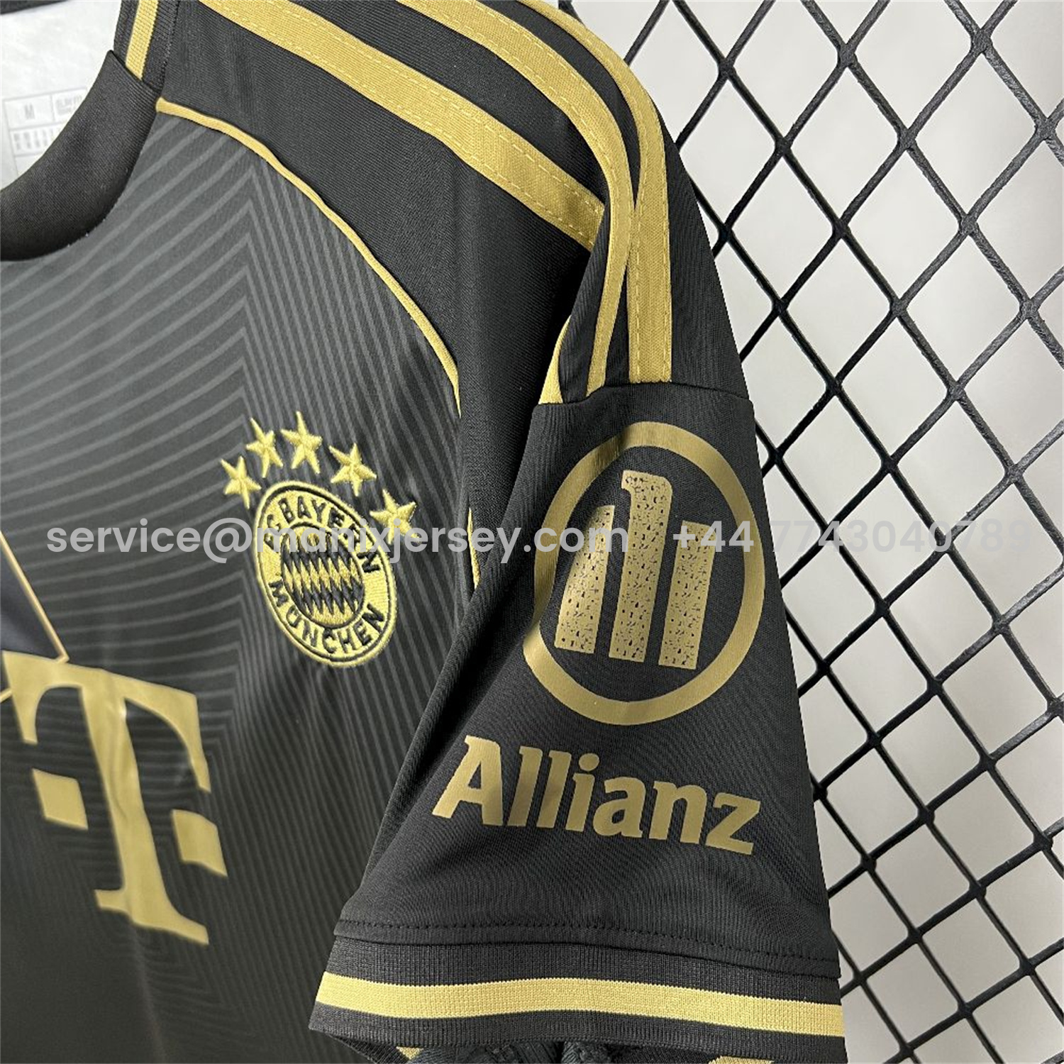 ManixJersey.com | Bayern Munich 25-26 Black Gold Special Edition Jersey - Fans Version -Customize Name, Number and Patch | Worldwide Shipping
