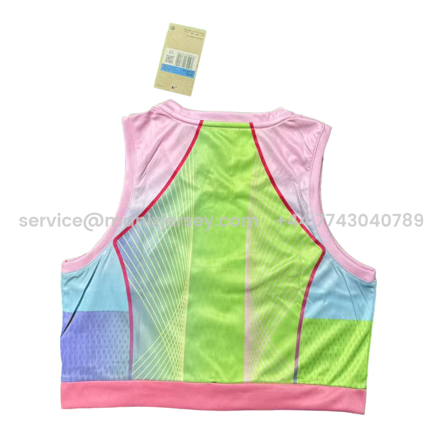 ManixJersey.com | Women's Barcelona 25-26 Green Pink Yoga Vest -Customize Name, Number and Patch | Worldwide Shipping
