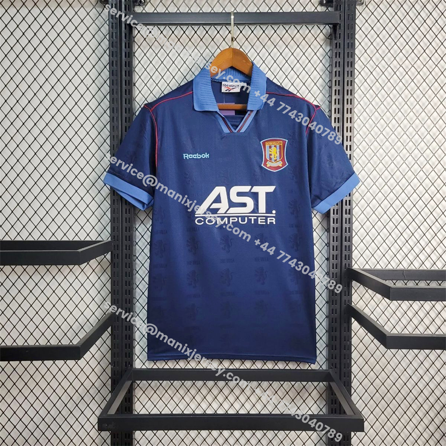 ManixJersey.com | Retro Aston Villa 1995-97 Away Jersey -Customize Name, Number and Patch | Worldwide Shipping