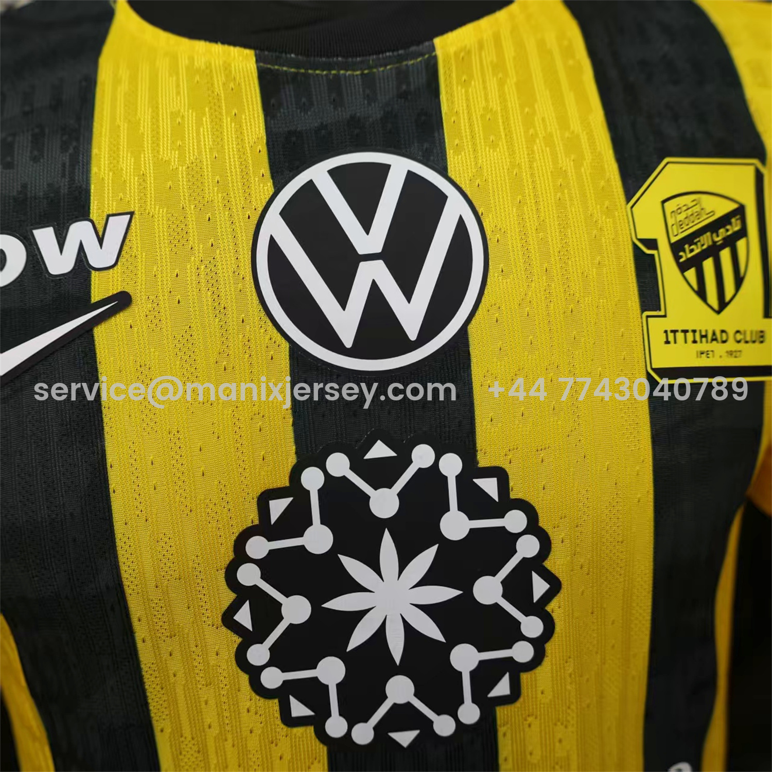 ManixJersey.com | Al Ittihad Jeddah United 25-26 Home Jersey - Player Version -Customize Name, Number and Patch | Worldwide Shipping