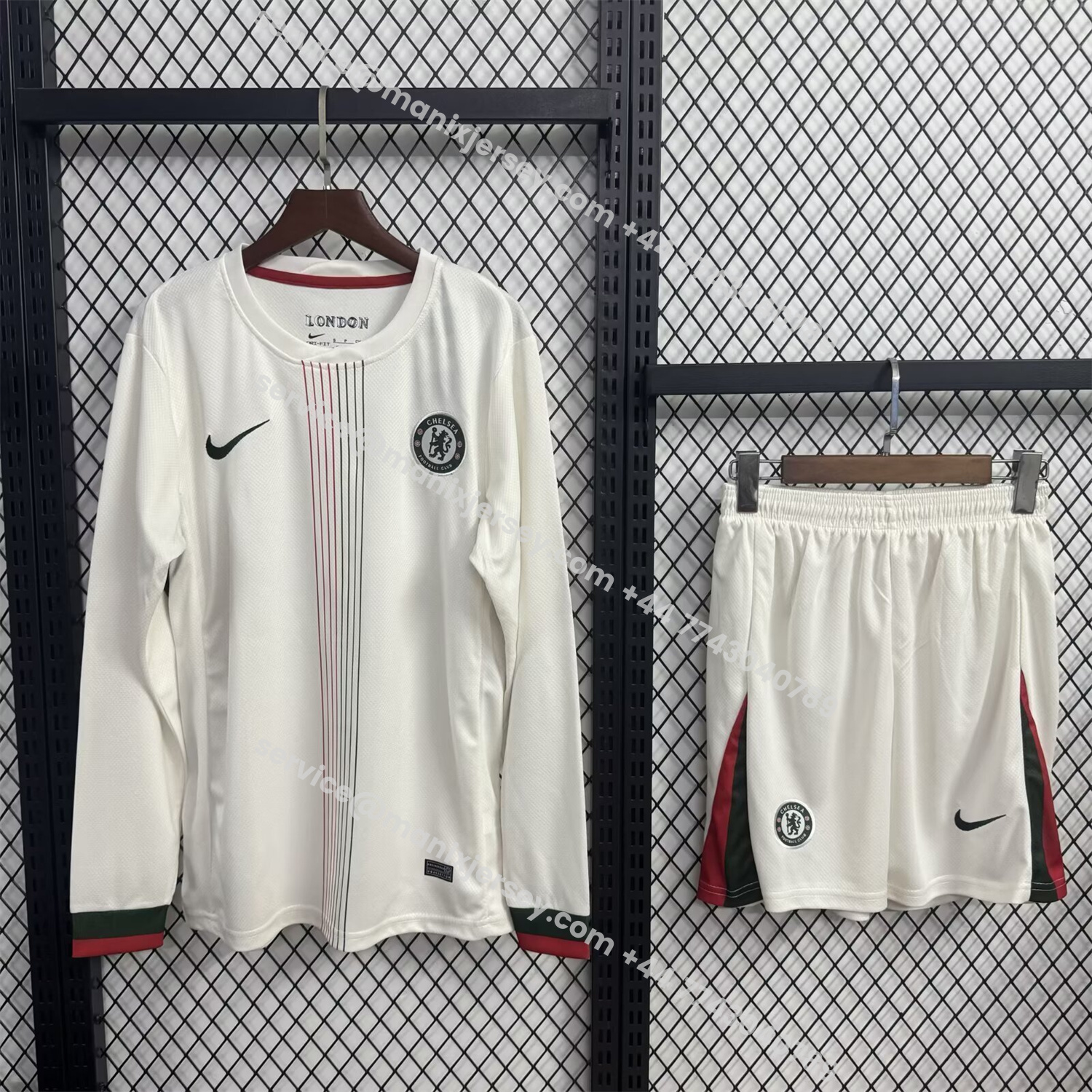 ManixJersey.com | C.H.E.L.S.E.A 25-26 Away Long Sleeves Unsponsored Kids Kit -Customize Name, Number and Patch | Worldwide Shipping