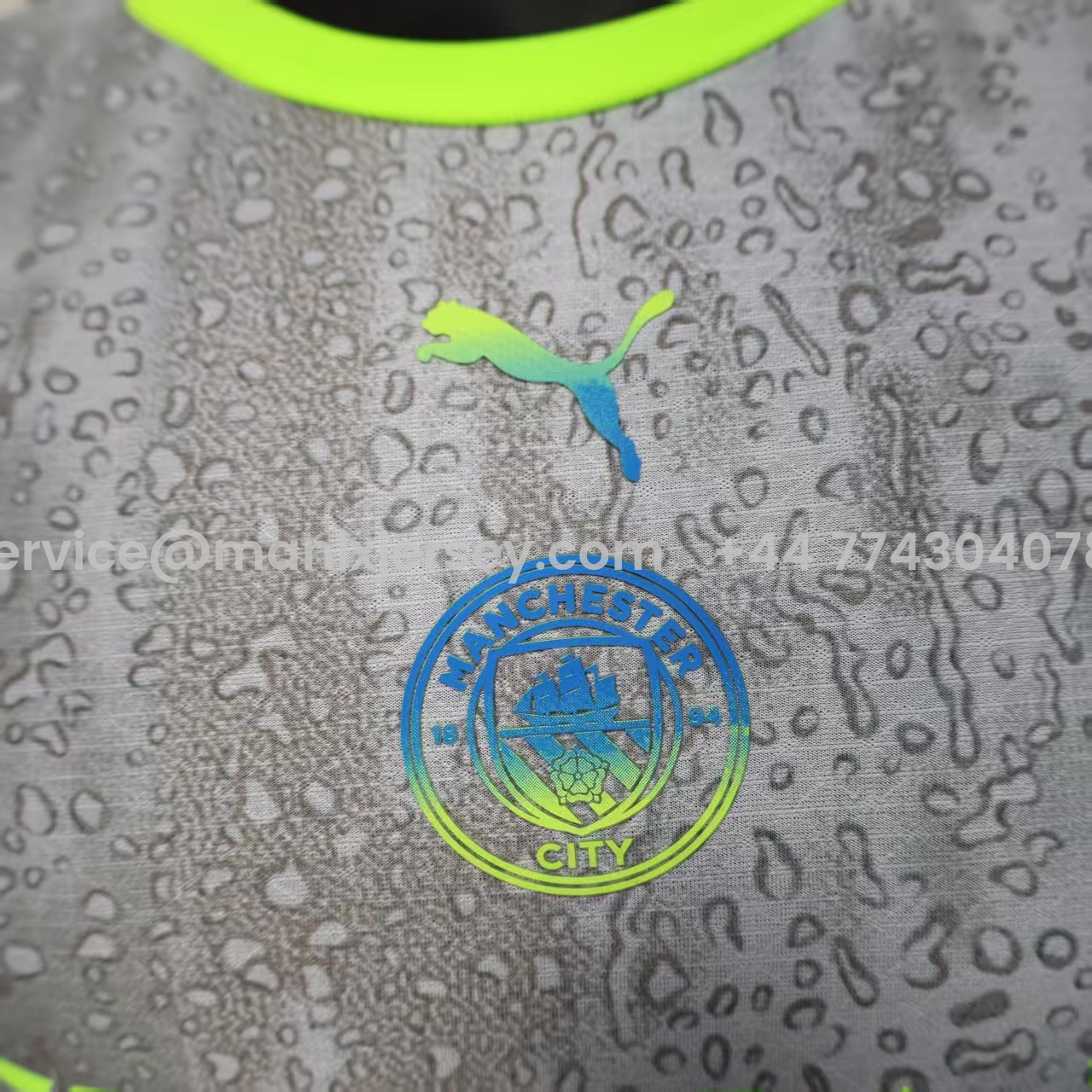 ManixJersey.com | Manchester City 25-26 Third Grey Green Jersey - Player Version -Customize Name, Number and Patch | Worldwide Shipping