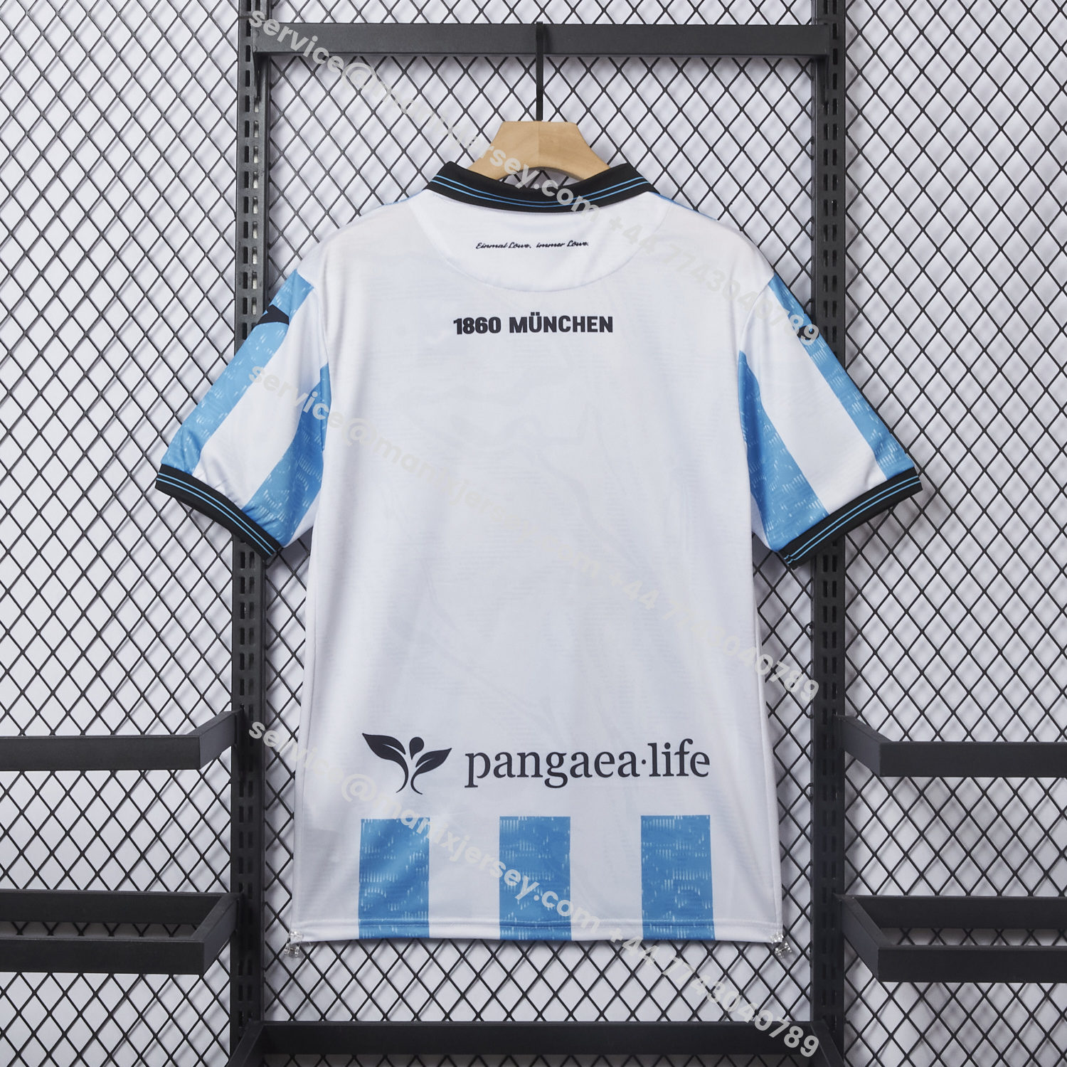 ManixJersey.com | TSV 1860 München Munich 25-26 Blue And White Stripes Home Jersey - Fans Version -Customize Name, Number and Patch | Worldwide Shipping