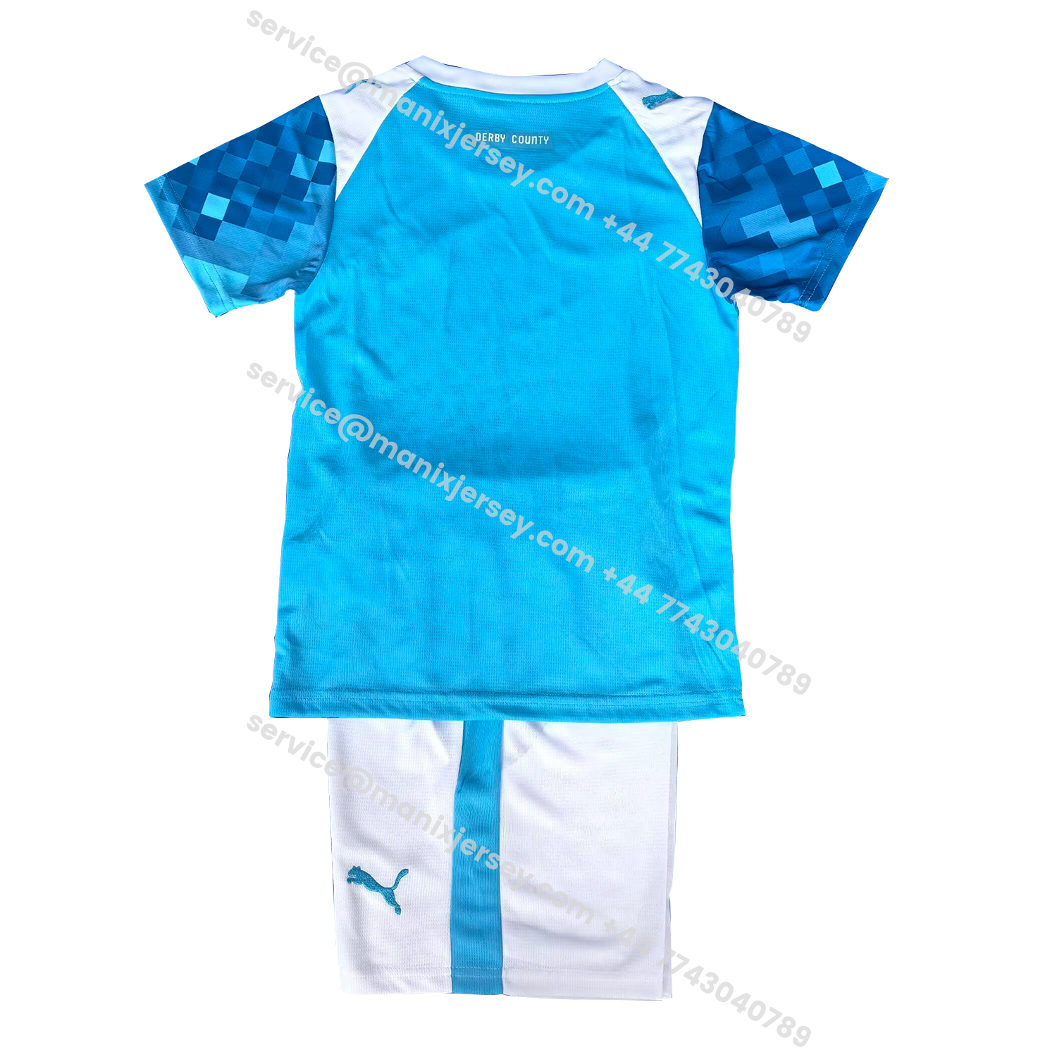 ManixJersey.com | Derby County 25-26 Third Blue Kids Kit -Customize Name, Number and Patch | Worldwide Shipping