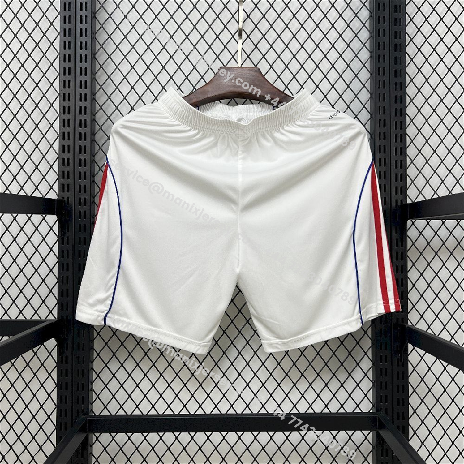 ManixJersey.com | Lyon 25-26 Home White Shorts - Fans Version -Customize Name, Number and Patch | Worldwide Shipping