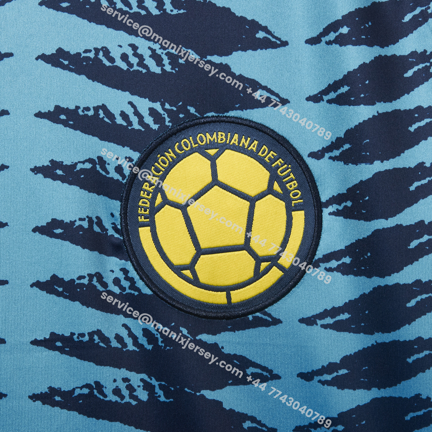 ManixJersey.com | Colombia 2026 Away Blue Jersey (Leaked Version) - Fans Version -Customize Name, Number and Patch | Worldwide Shipping