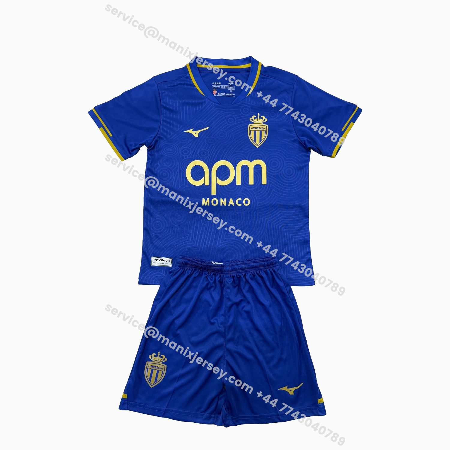 ManixJersey.com | AS Monaco 25-26 Away Men's Adult Jersey Set - Fans Version -Customize Name, Number and Patch | Worldwide Shipping