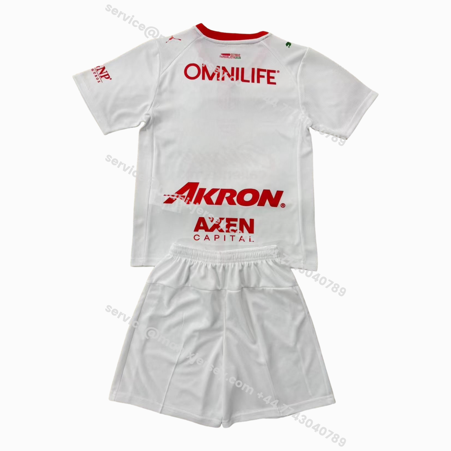 ManixJersey.com | Chivas de Guadalajara 25-26 Away White Men's Adult Jersey Set - Fans Version -Customize Name, Number and Patch | Worldwide Shipping
