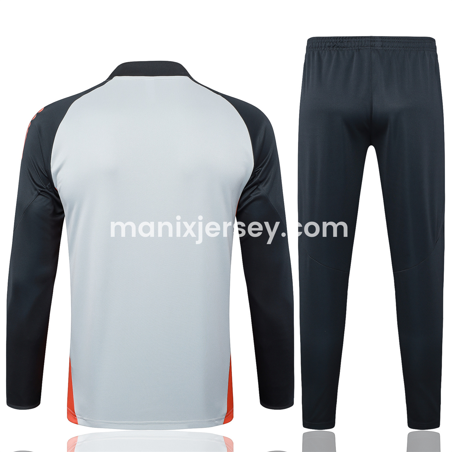 ManixJersey.com | Benfica 25-26 Long Sleeve Training Set - Grey Top and Deep Grey Pants -Customize Name, Number and Patch | Worldwide Shipping