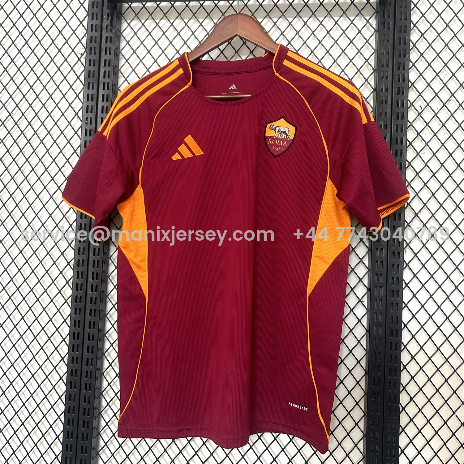 ManixJersey.com | AS Roma 25-26 Home Unsponsored Jersey - Fans Version -Customize Name, Number and Patch | Worldwide Shipping