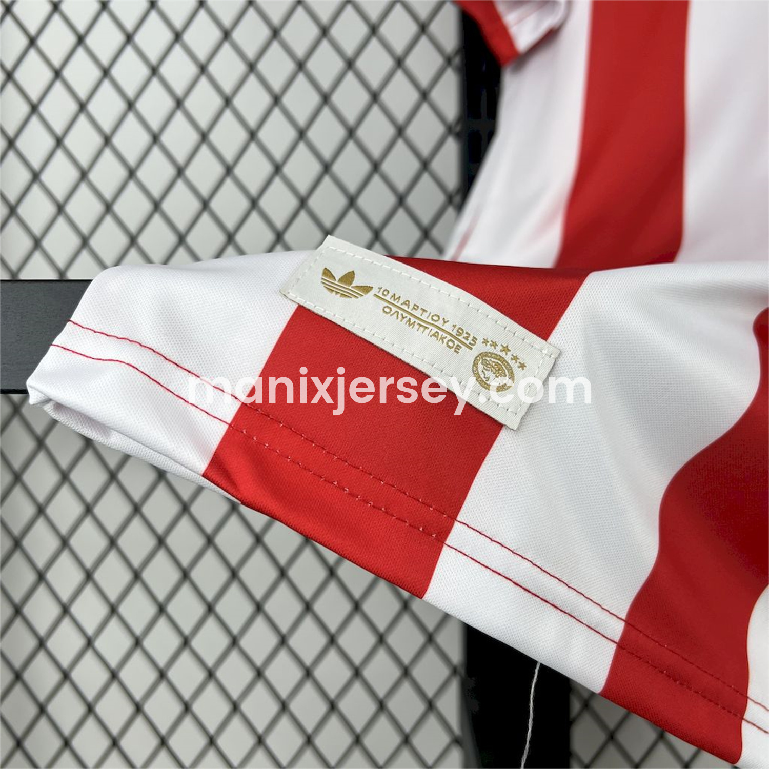 ManixJersey.com | Olympiacos 2025 100 Years Anniversary Centenary Jersey - Fans Version -Customize Name, Number and Patch | Worldwide Shipping