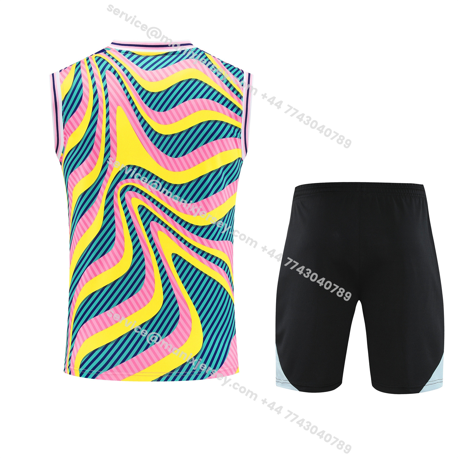 ManixJersey.com | Real Madrid 25-26 Vest Training Set - Colorful Vest & Black Shorts -Customize Name, Number and Patch | Worldwide Shipping