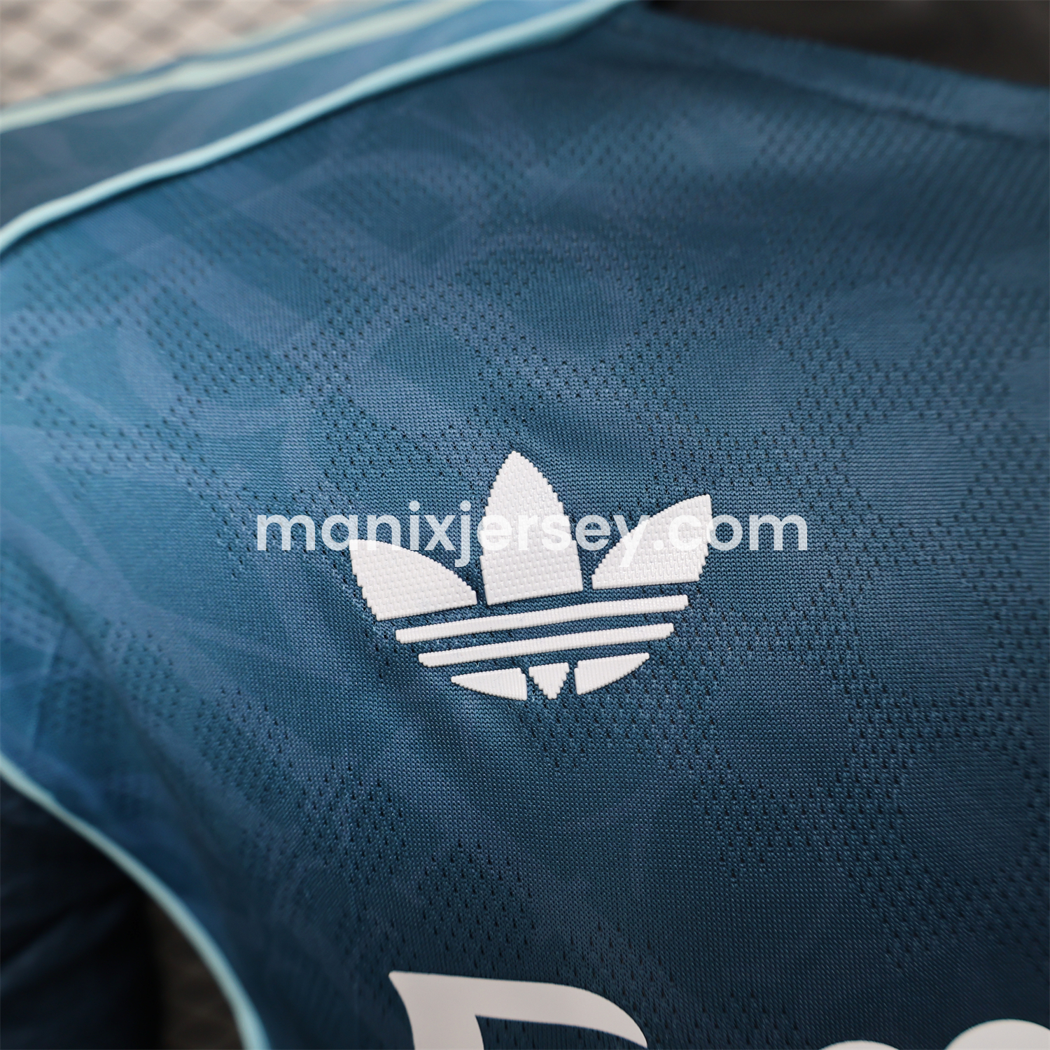 ManixJersey.com | Real Madrid 25-26 Blue Gradient Jersey with RMFC Pattern - Player Version -Customize Name, Number and Patch | Worldwide Shipping