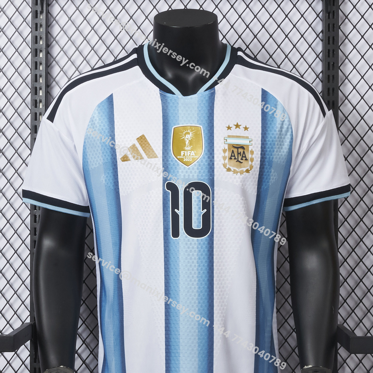 ManixJersey.com | Argentina 2026 Home Blue White Jersey - Player Version -Customize Name, Number and Patch | Worldwide Shipping