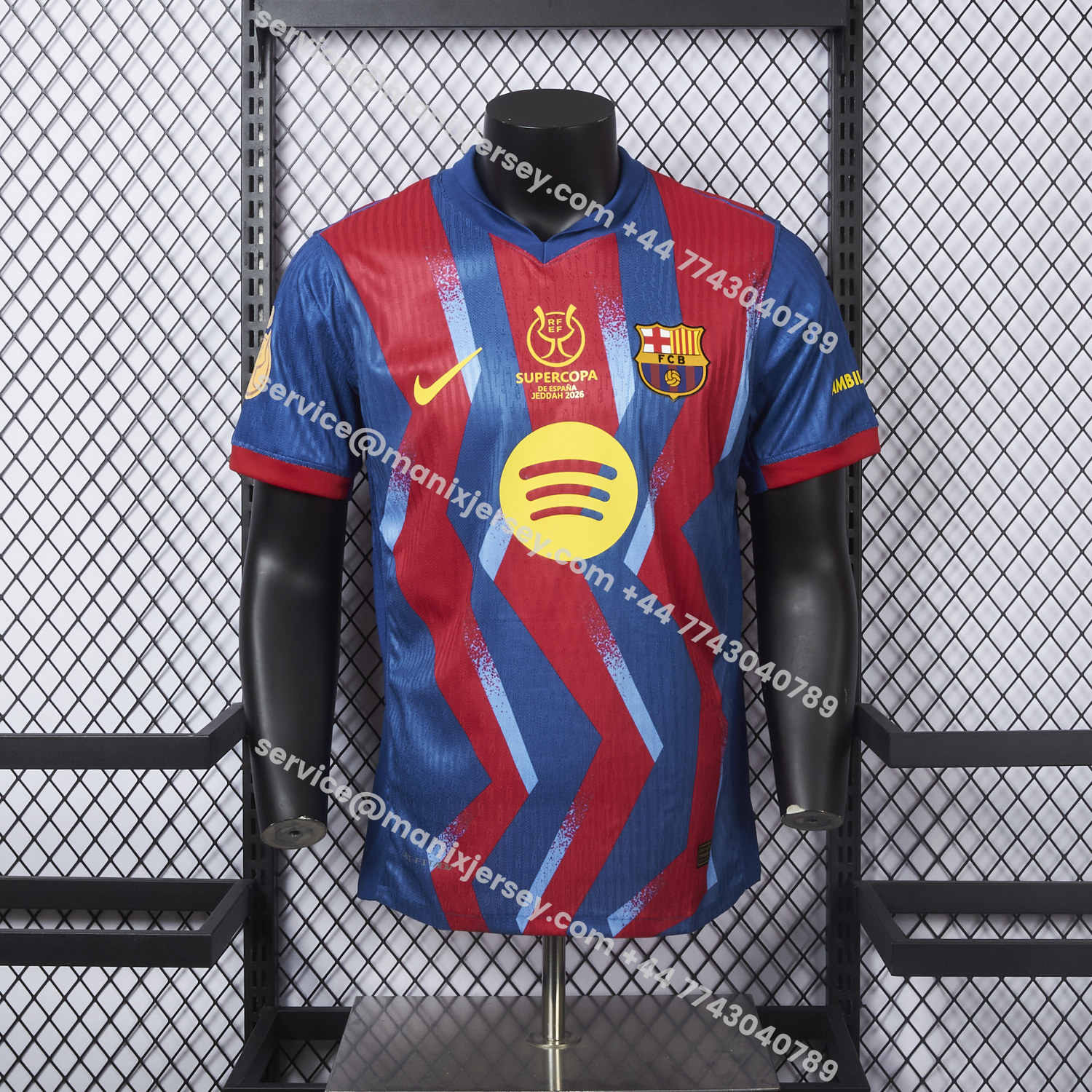 ManixJersey.com | Barcelona 25-26 Supercopa De España Fourth Jersey - Player Version -Customize Name, Number and Patch | Worldwide Shipping