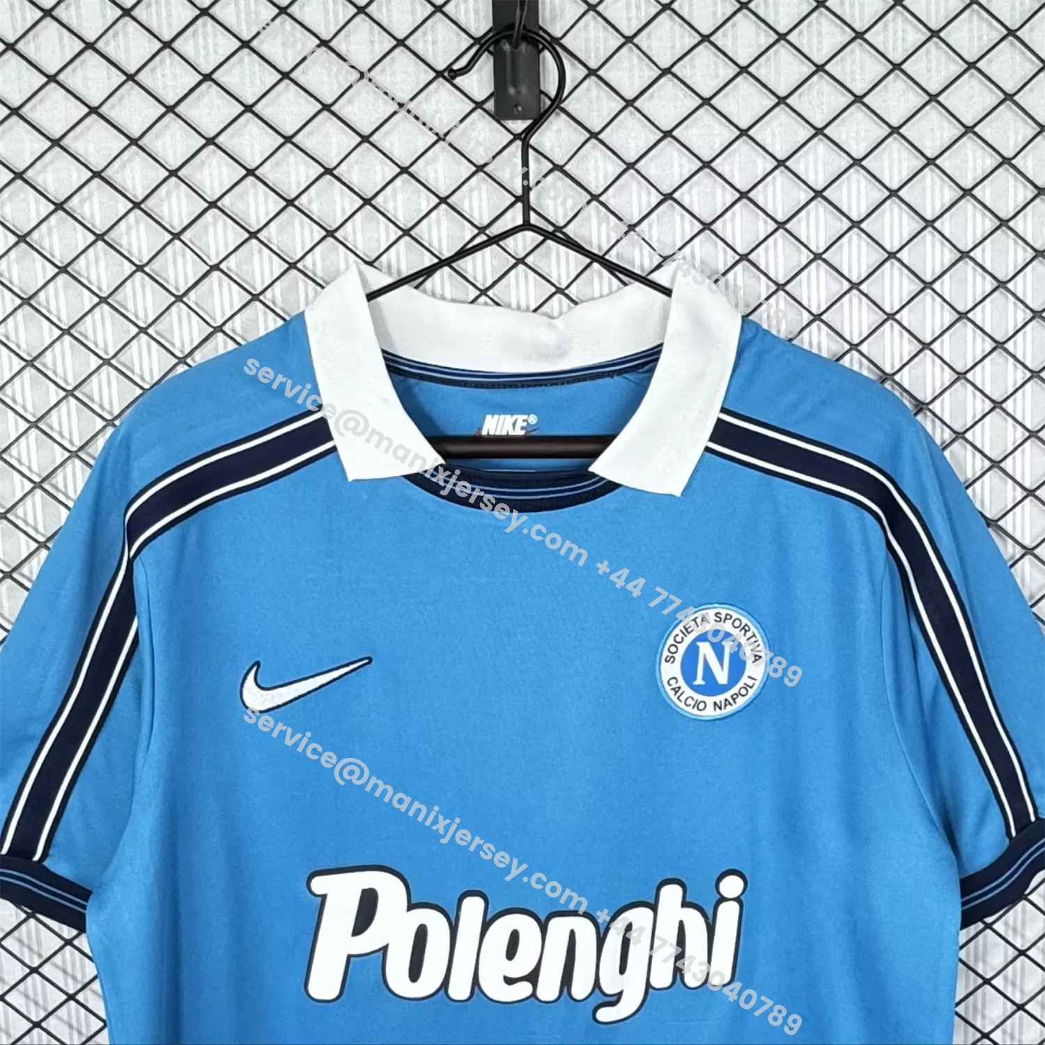 ManixJersey.com | Retro Napoli 1998-99 Home Blue Jersey -Customize Name, Number and Patch | Worldwide Shipping