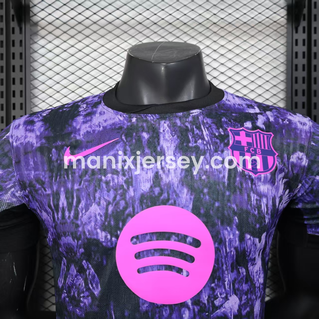 ManixJersey.com | Barcelona 25-26 Purple Rock Pattern Jersey - Player Version -Customize Name, Number and Patch | Worldwide Shipping