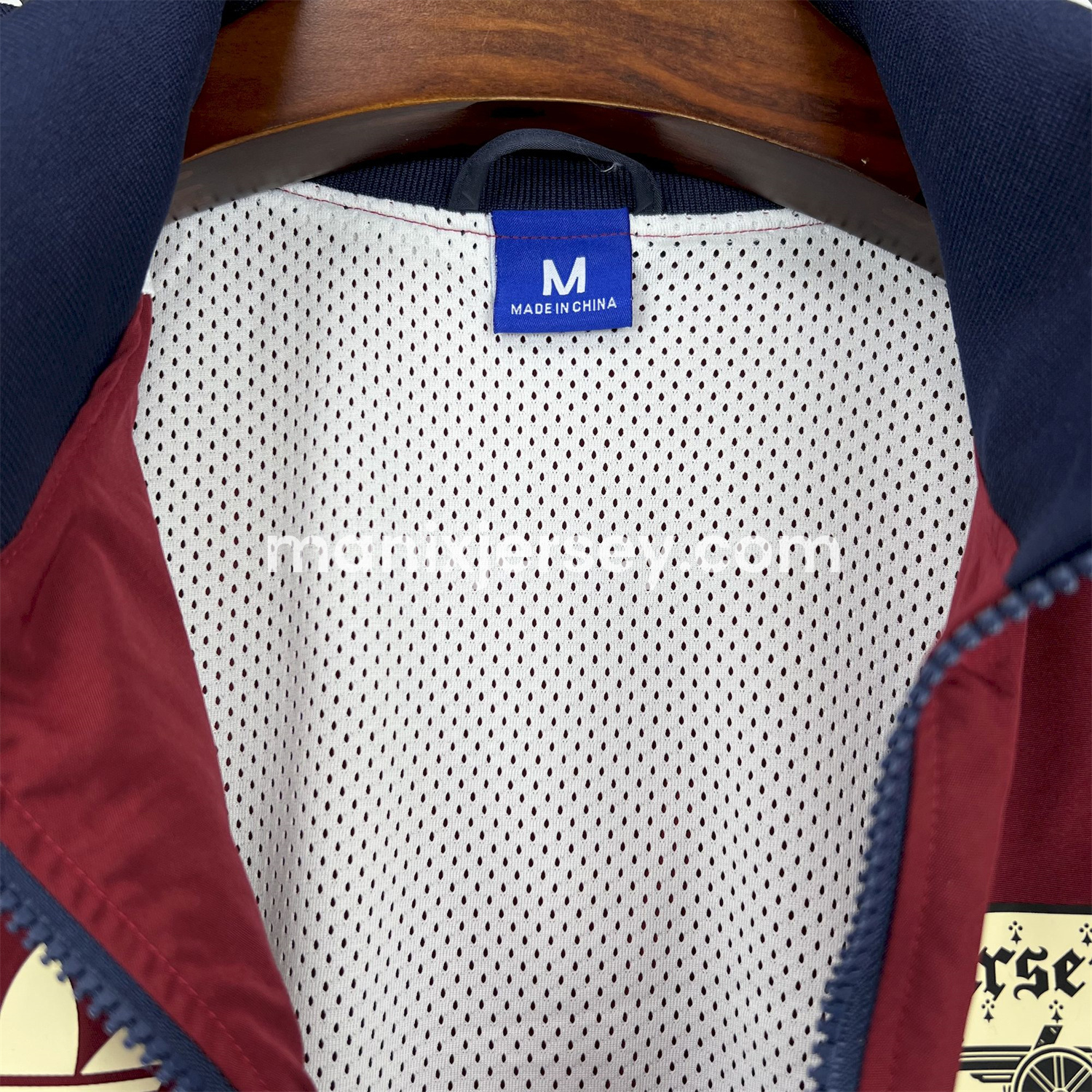 ManixJersey.com | Arsenal 24-25 Player Windbreaker - Deep Red -Customize Name, Number and Patch | Worldwide Shipping