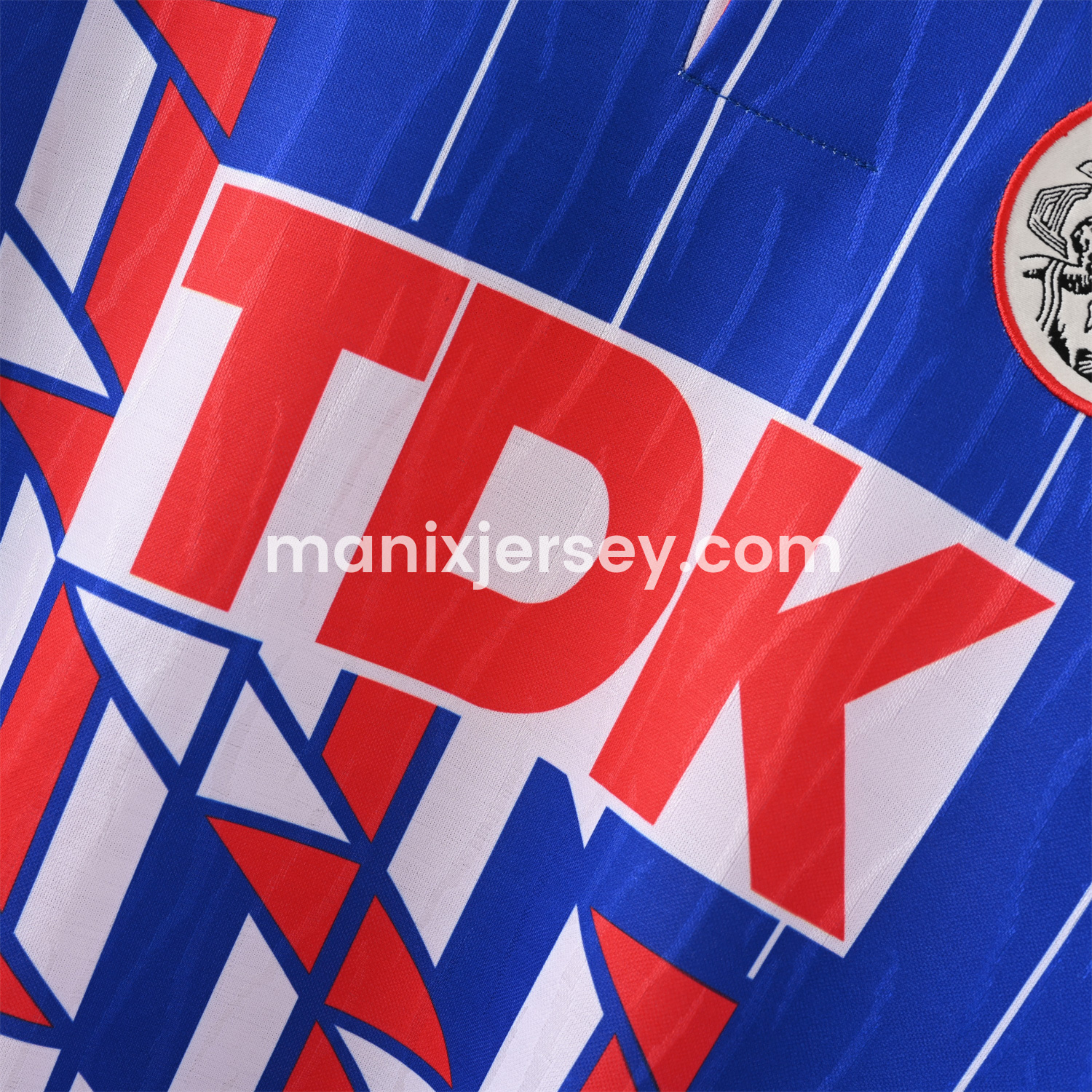ManixJersey.com | Retro Ajax 1990 Away Long Sleeve Jersey -Customize Name, Number and Patch | Worldwide Shipping