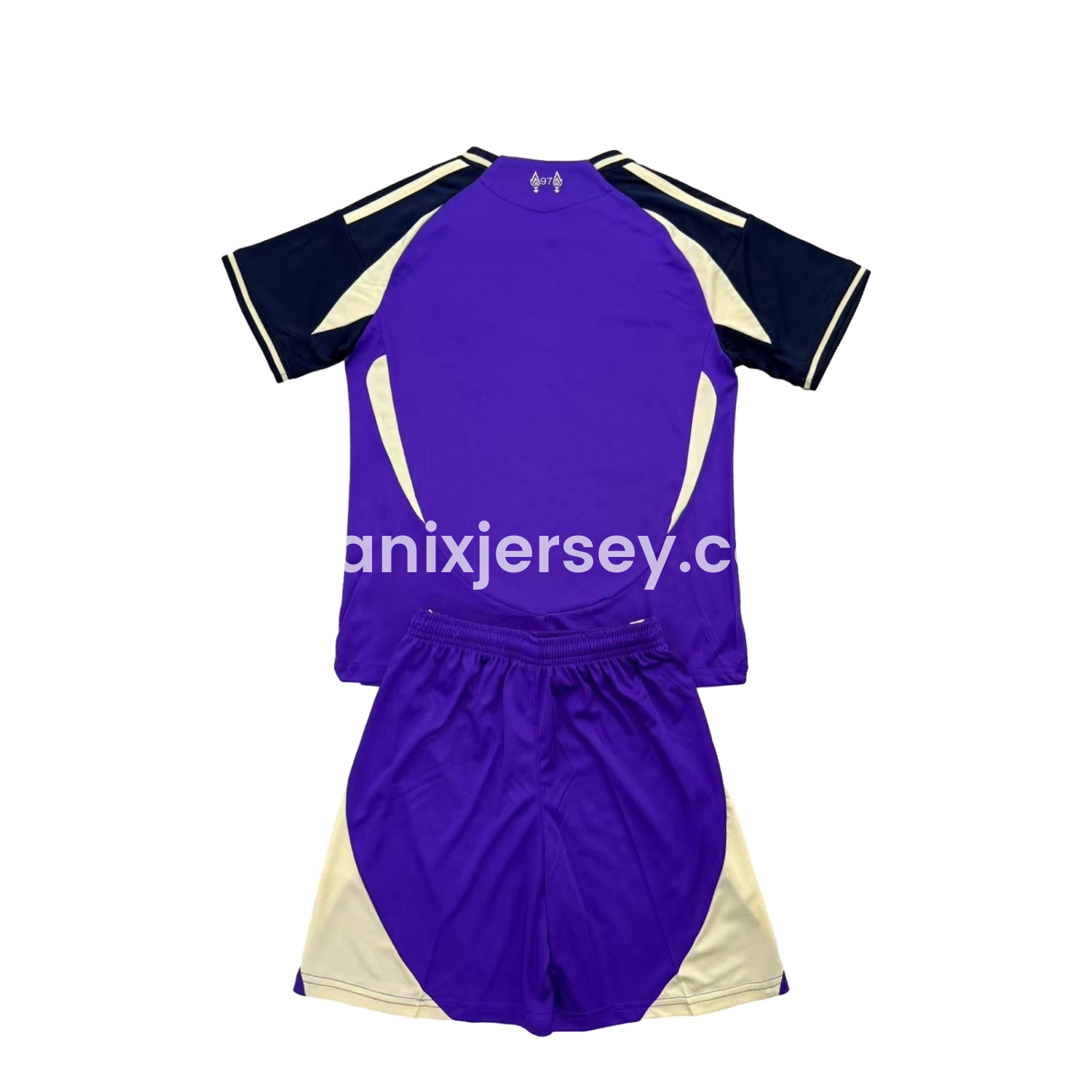 ManixJersey.com | Liver.pool 25-26 Purple Dark Blue Horizontal Stripes Concept Kids Kit -Customize Name, Number and Patch | Worldwide Shipping