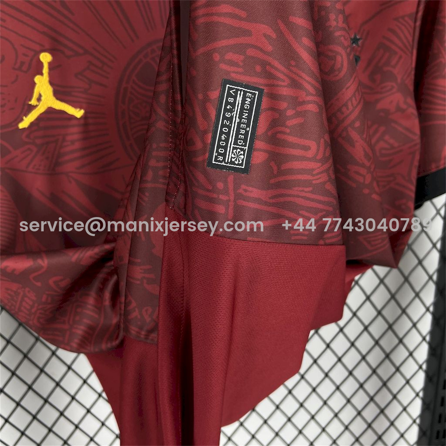 ManixJersey.com | Brazil 25-26 Jordan Maroon Deep Red Special Edition Jersey - Fans Version -Customize Name, Number and Patch | Worldwide Shipping