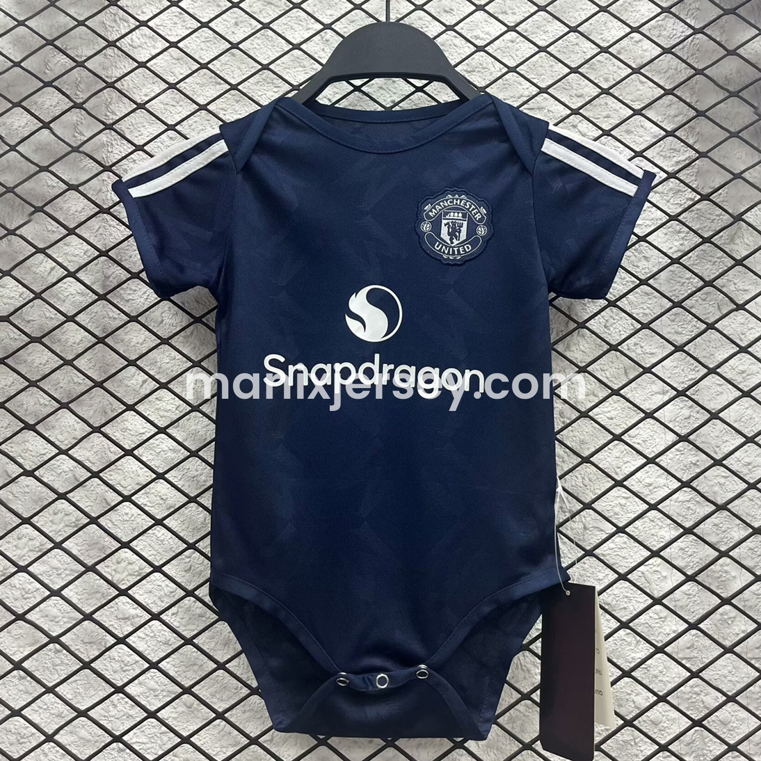 ManixJersey.com | Manchester United 24-25 Away Baby Crawling Suit -Customize Name, Number and Patch | Worldwide Shipping