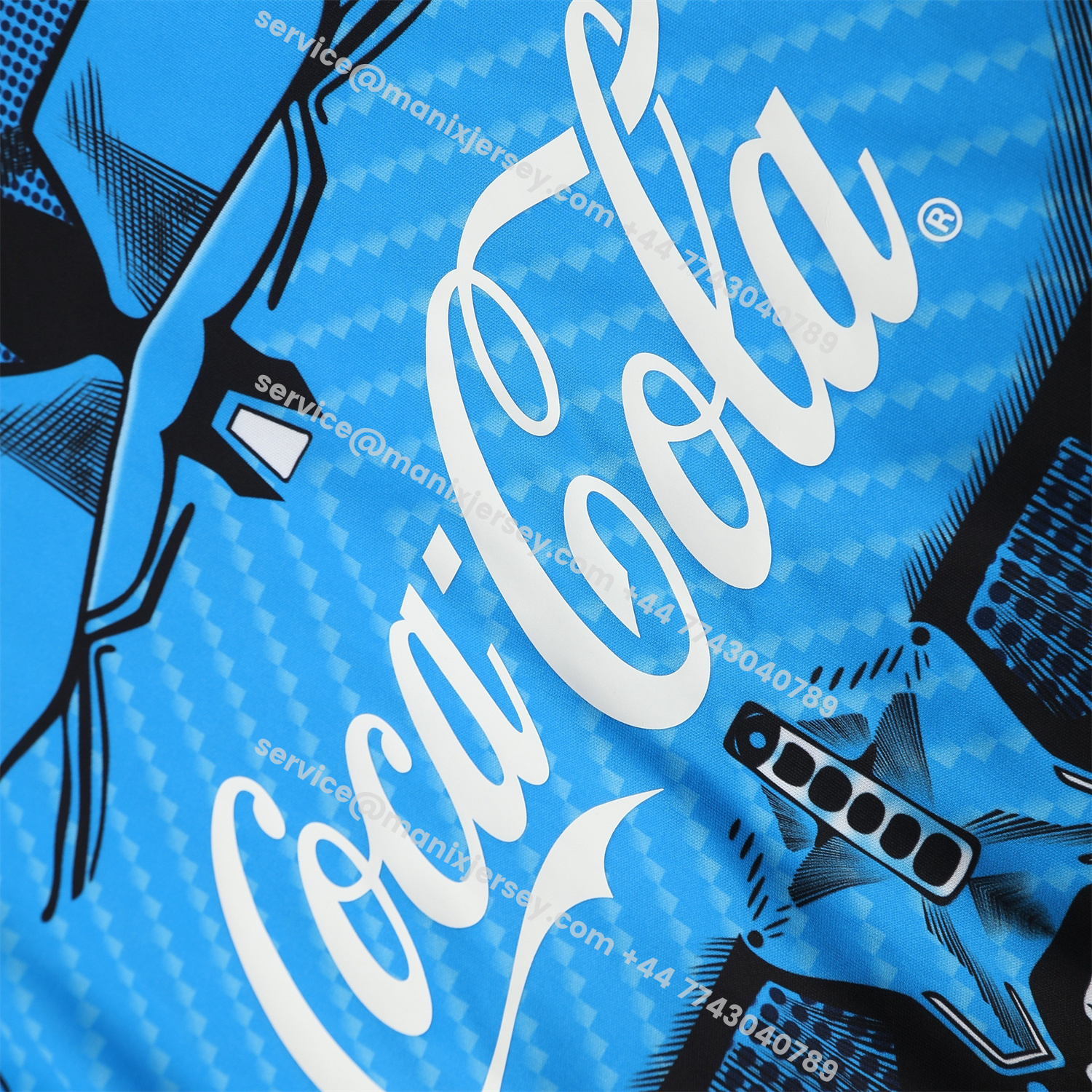 ManixJersey.com | Napoli 25-26 Vest Training Set - Blue Mecha Vest & Black Shorts -Customize Name, Number and Patch | Worldwide Shipping