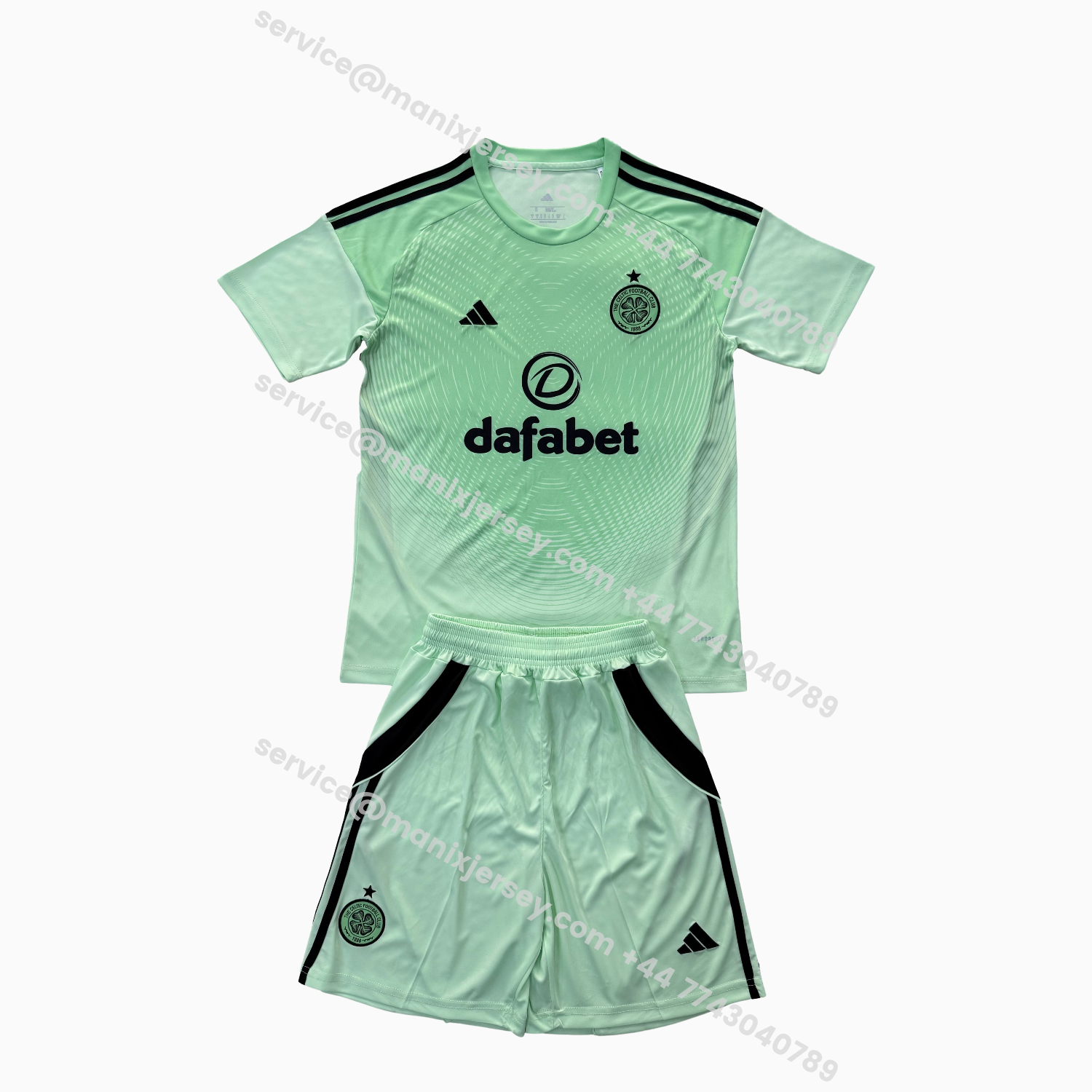 ManixJersey.com | Celtic 25-26 Green Goalkeeper Men's Adult Jersey Set - Fans Version -Customize Name, Number and Patch | Worldwide Shipping