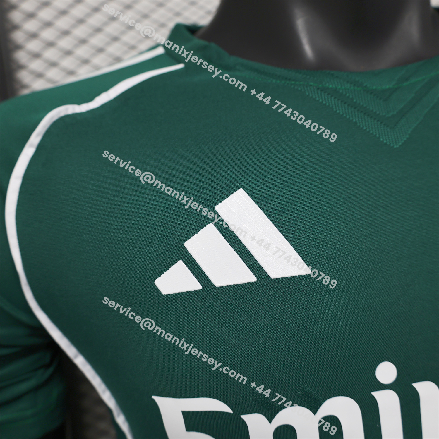 ManixJersey.com | Real Madrid 25-26 Green With White Lines Special Jersey - Player Version -Customize Name, Number and Patch | Worldwide Shipping